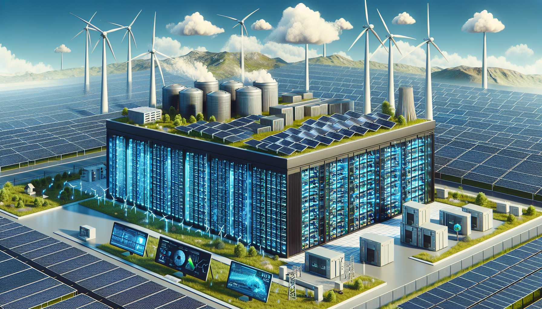 a data center powered by renewable energy