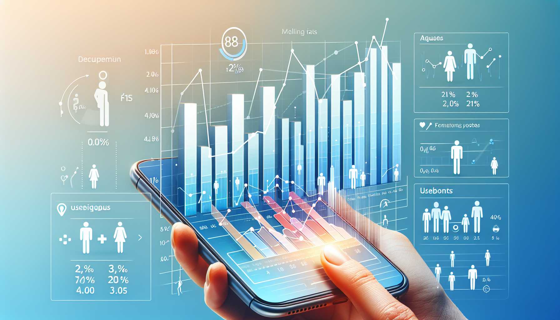 a graph showing the number of people in France using fitness apps on their smartphones