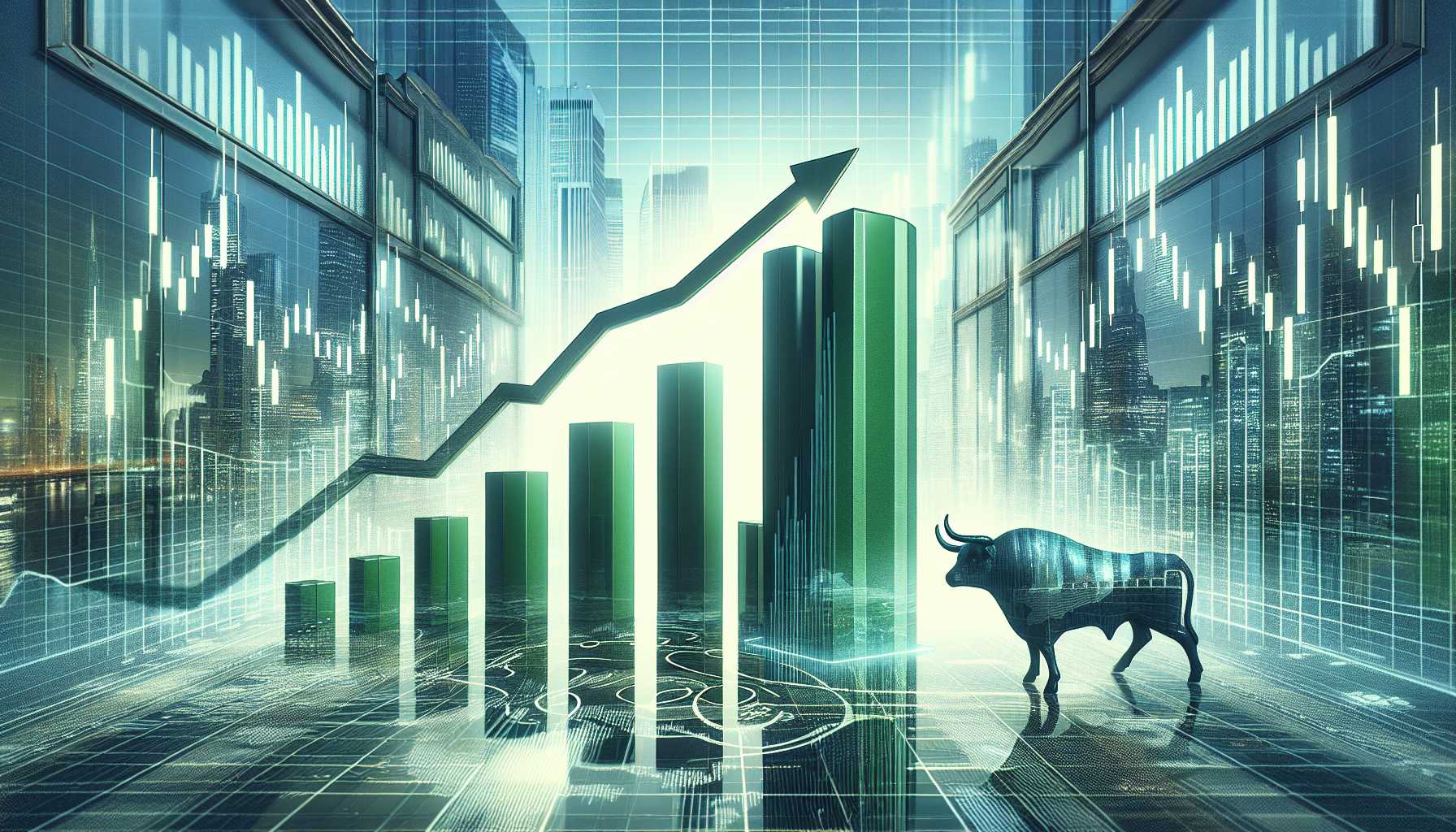 Vanguard Growth ETF concept with rising graphs