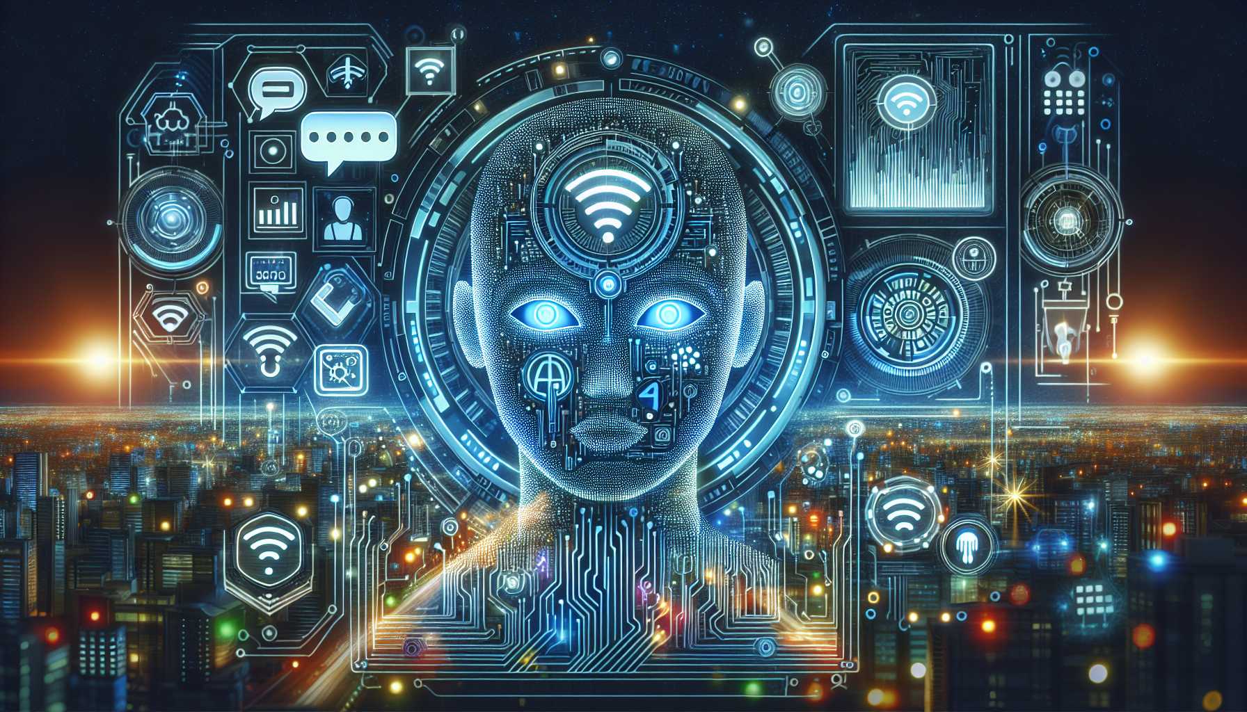 illustration of AI conversation agent symbolizing future technology