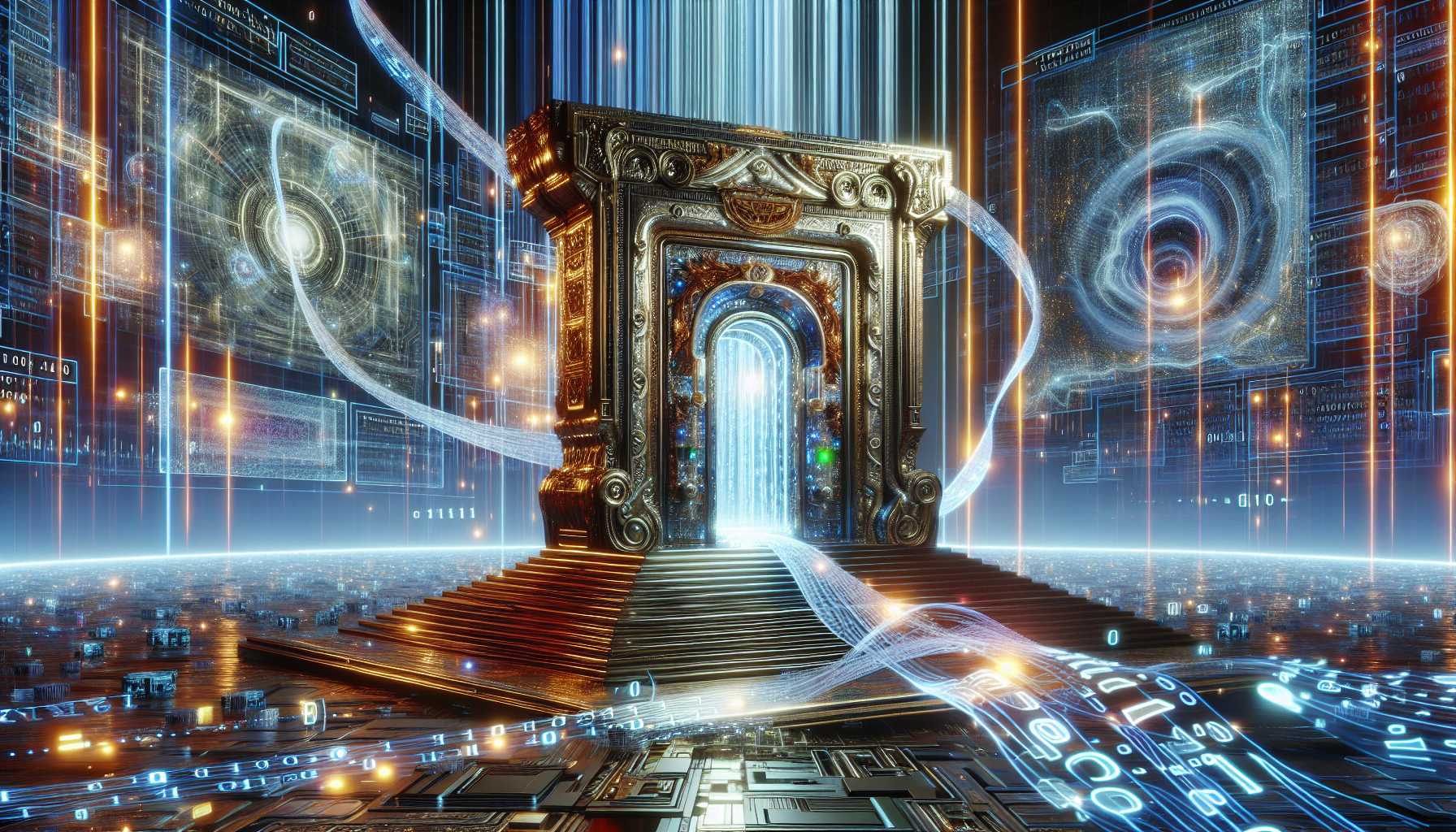 Futuristic gateway representing AI-infused API technology