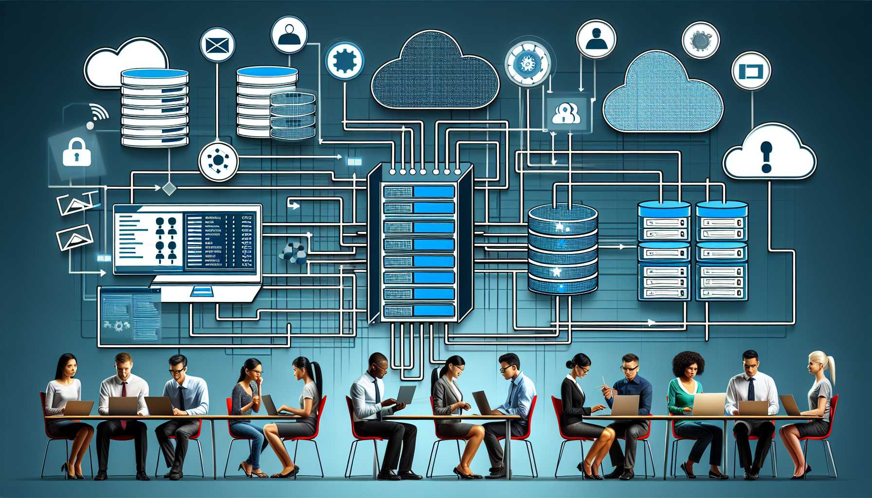 Illustration of first-party data exchange and collaboration in digital marketing