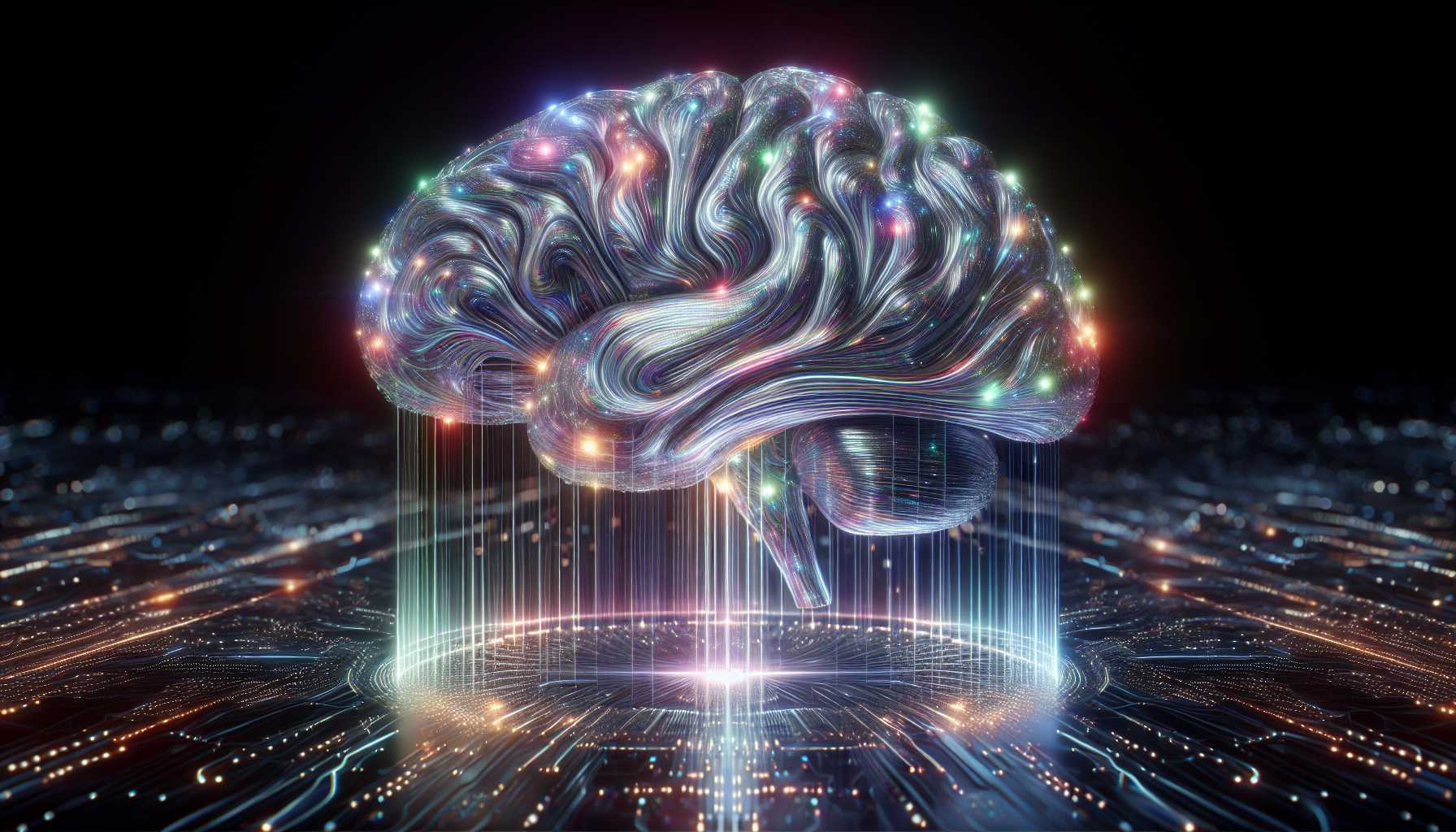 futuristic AI brain with a million connections branching out