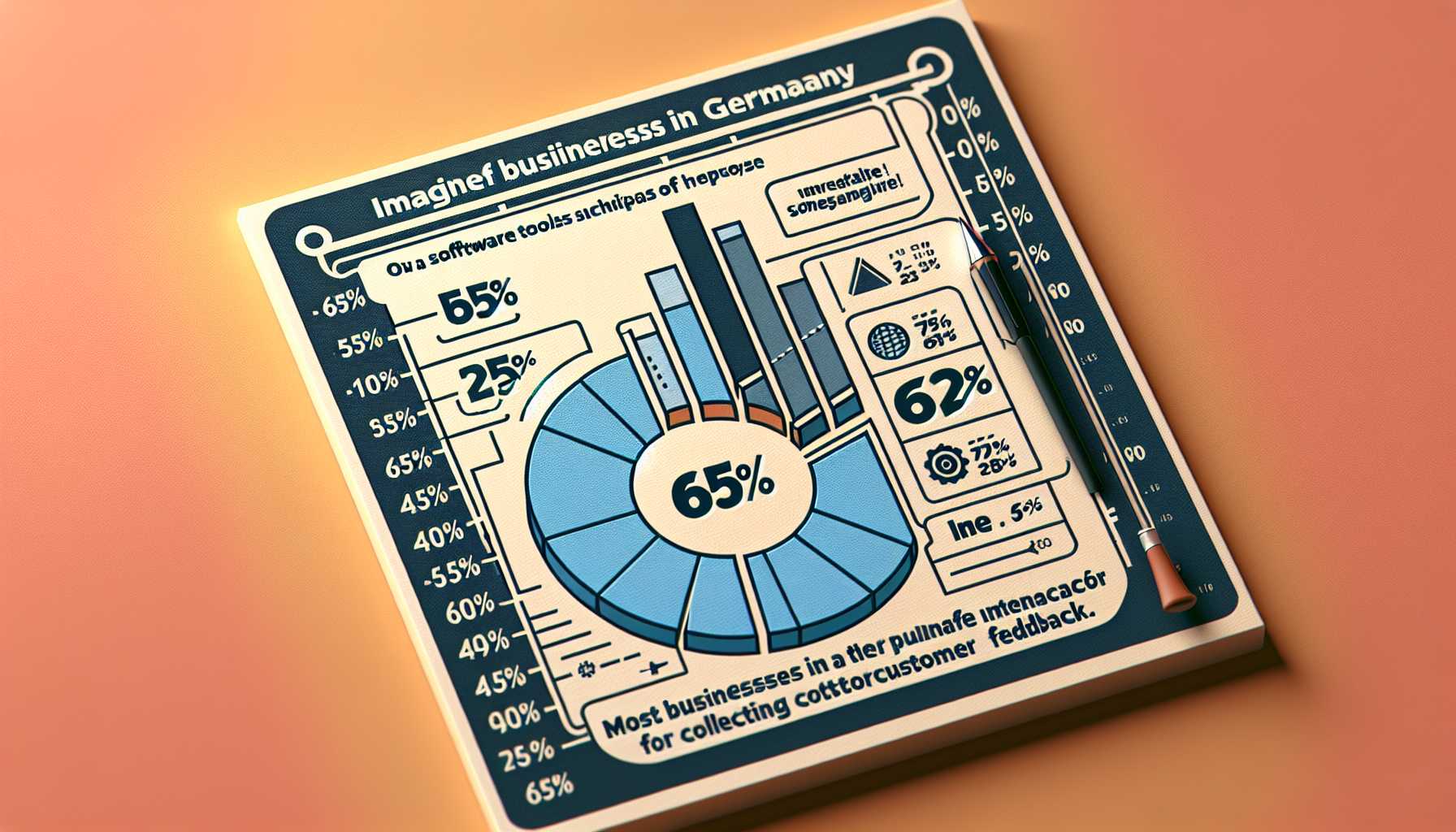 a graph showing that 65% of businesses in Germany use software for customer feedback collection