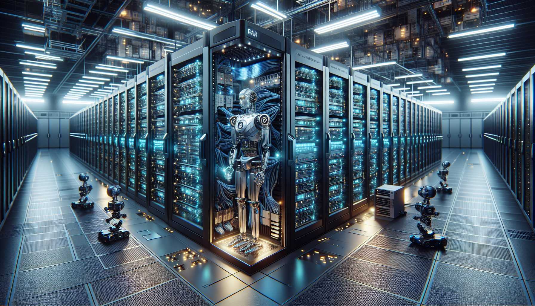 a high-performance server by Super Micro Computer in an AI-powered data center