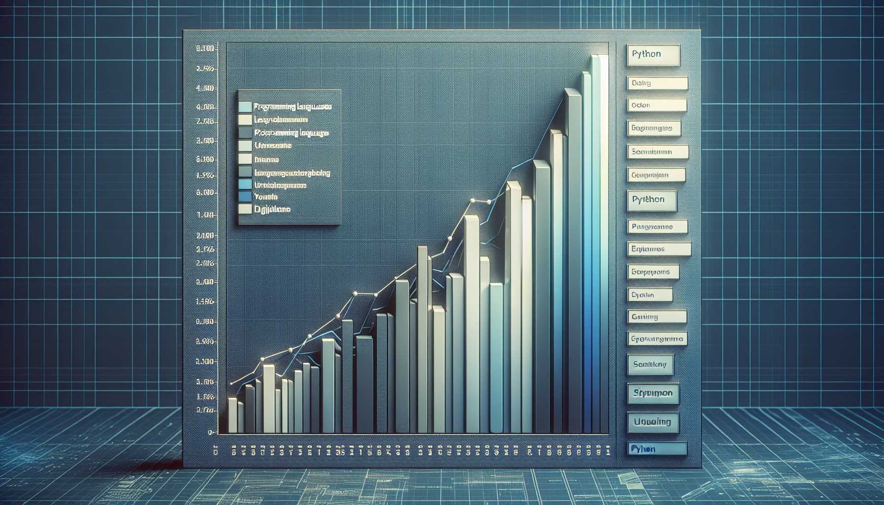 a graph showing Python as the most used programming language in Silicon Valley startups