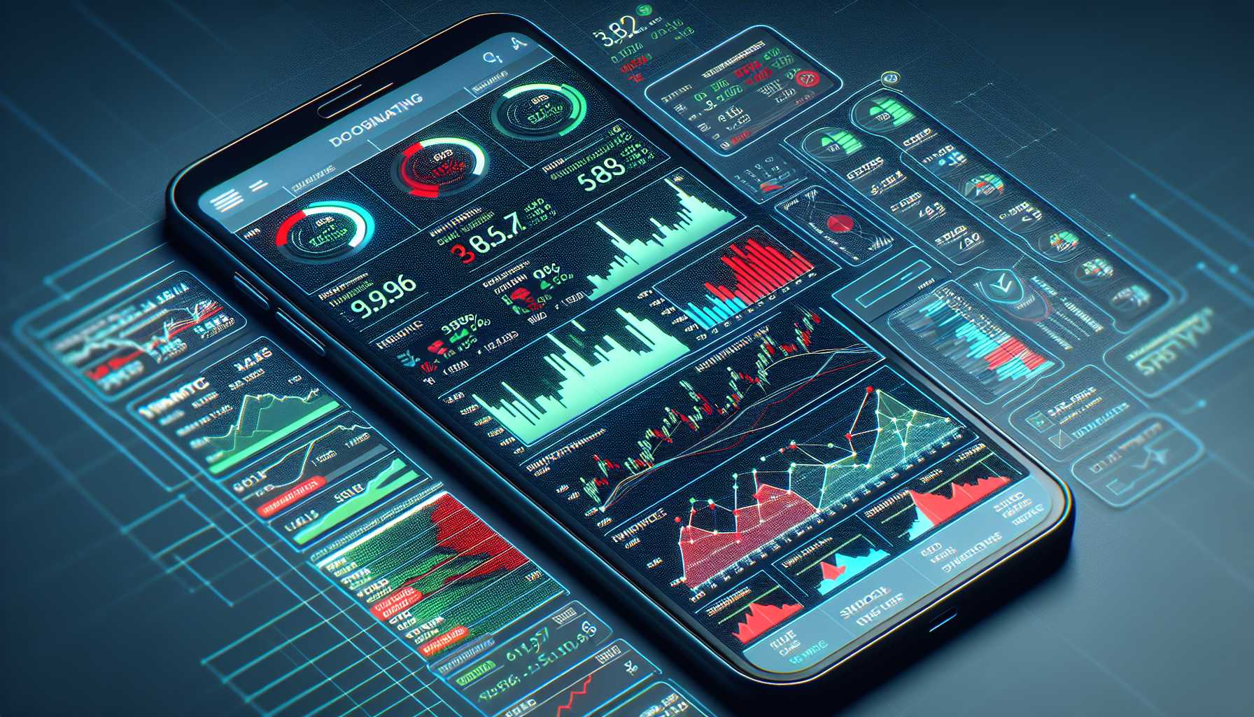 stock market analytics on a phone app