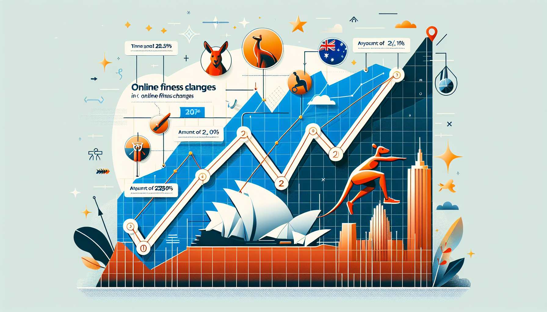 a graph showing the growth of online fitness challenges in Australia