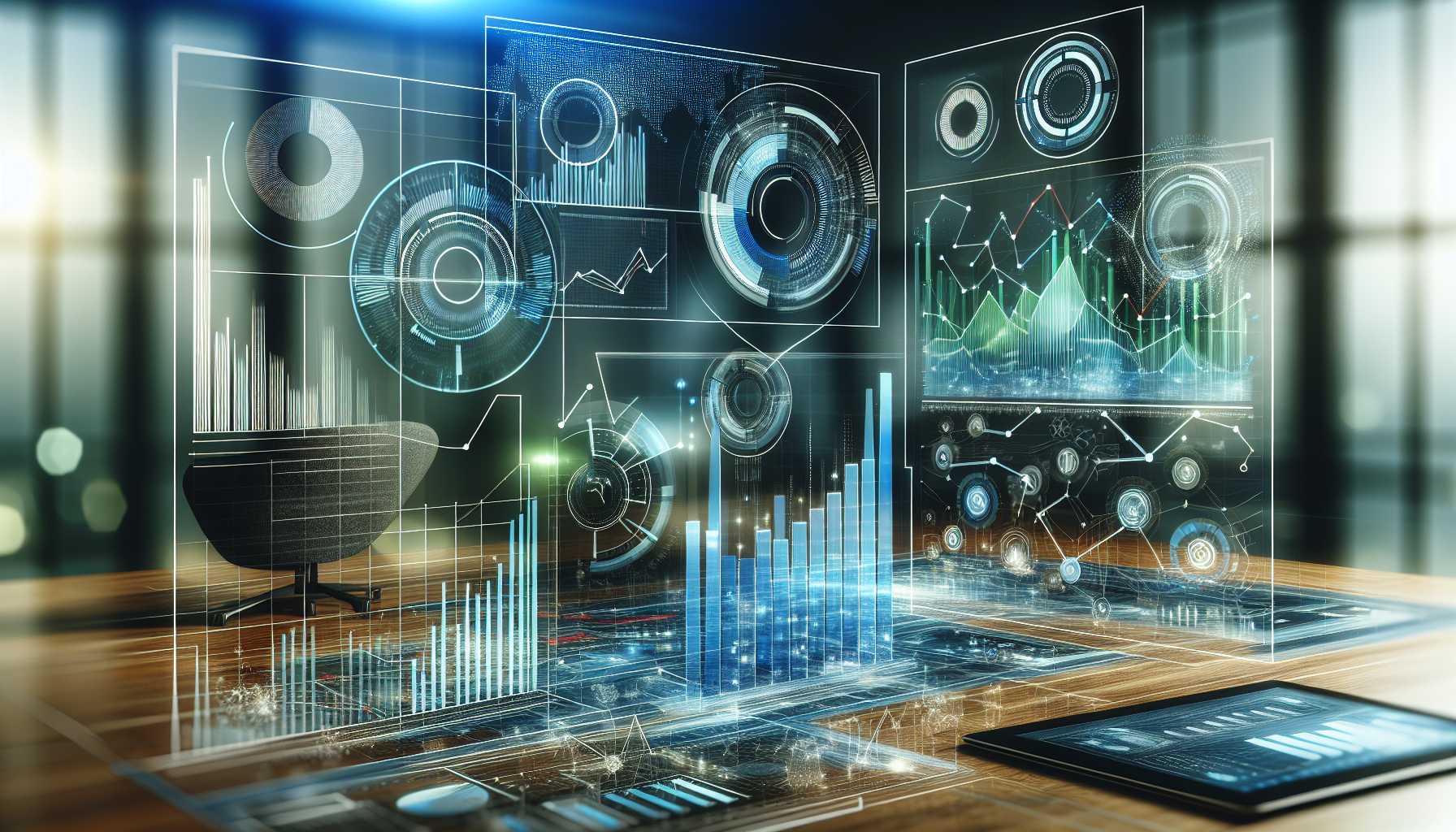 tech company financial data analytics concept with graphs and charts