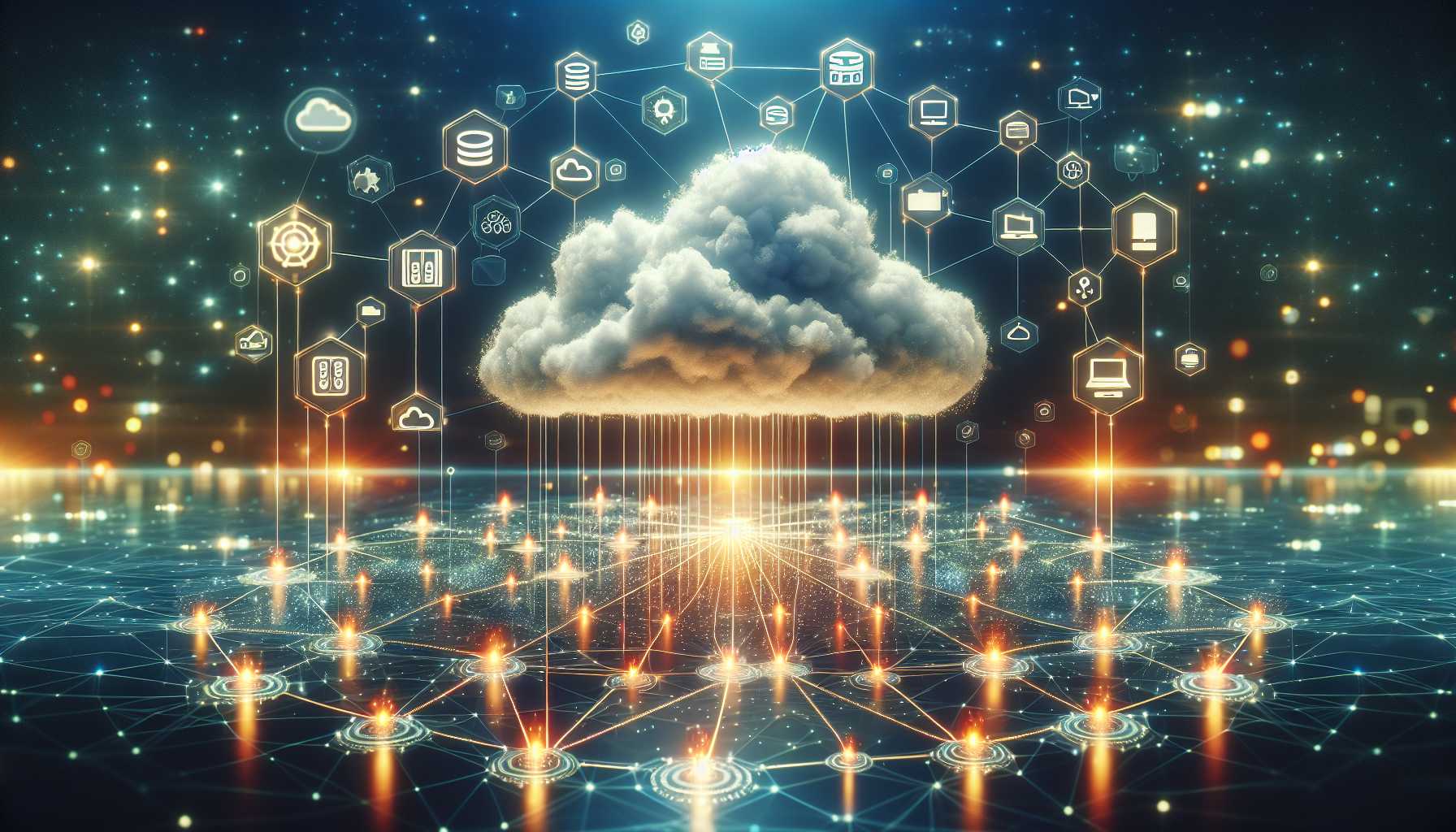 cloud services structure and networking concept