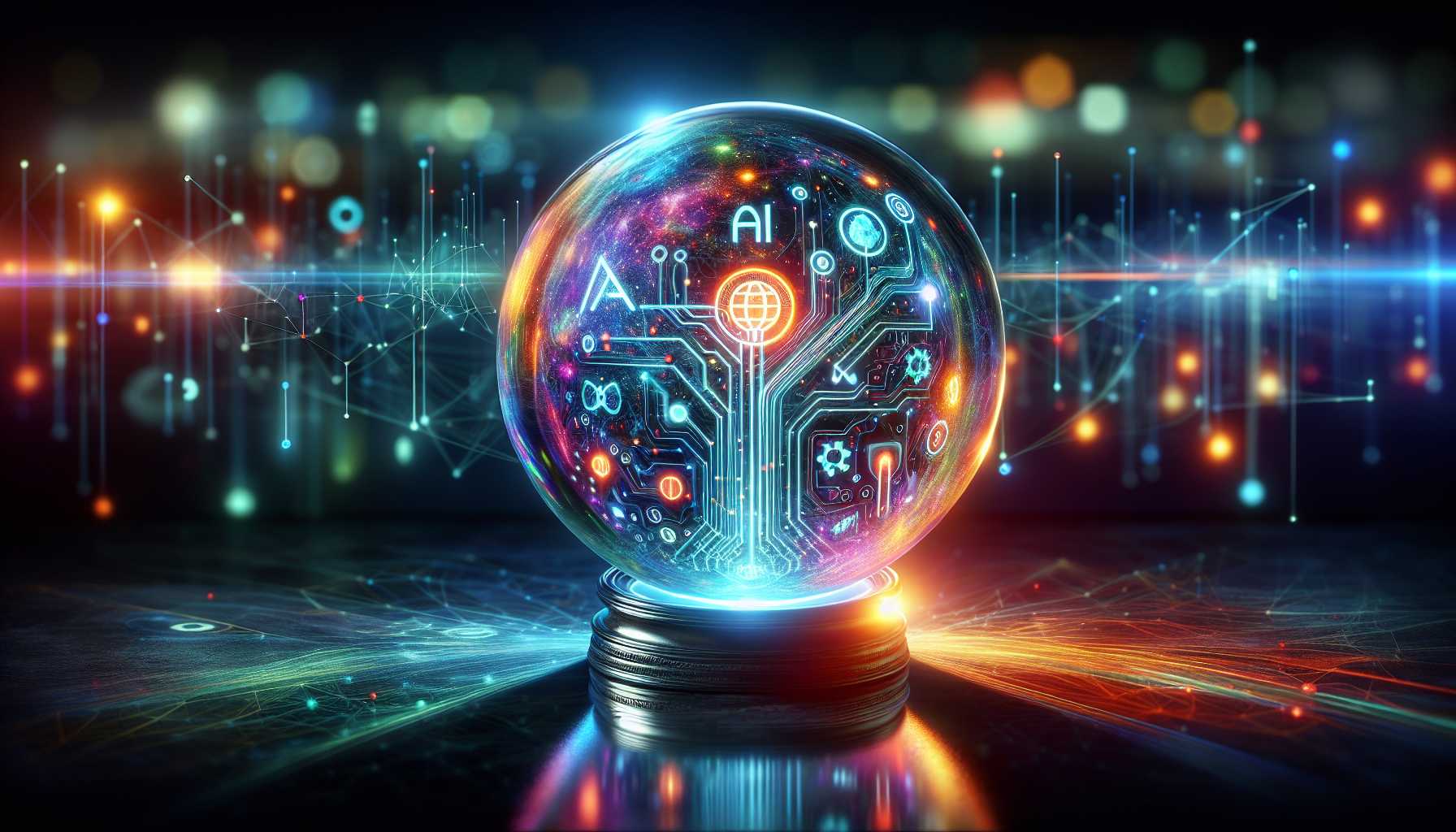 An AI-powered crystal ball envisioning the future of Palantir Technologies