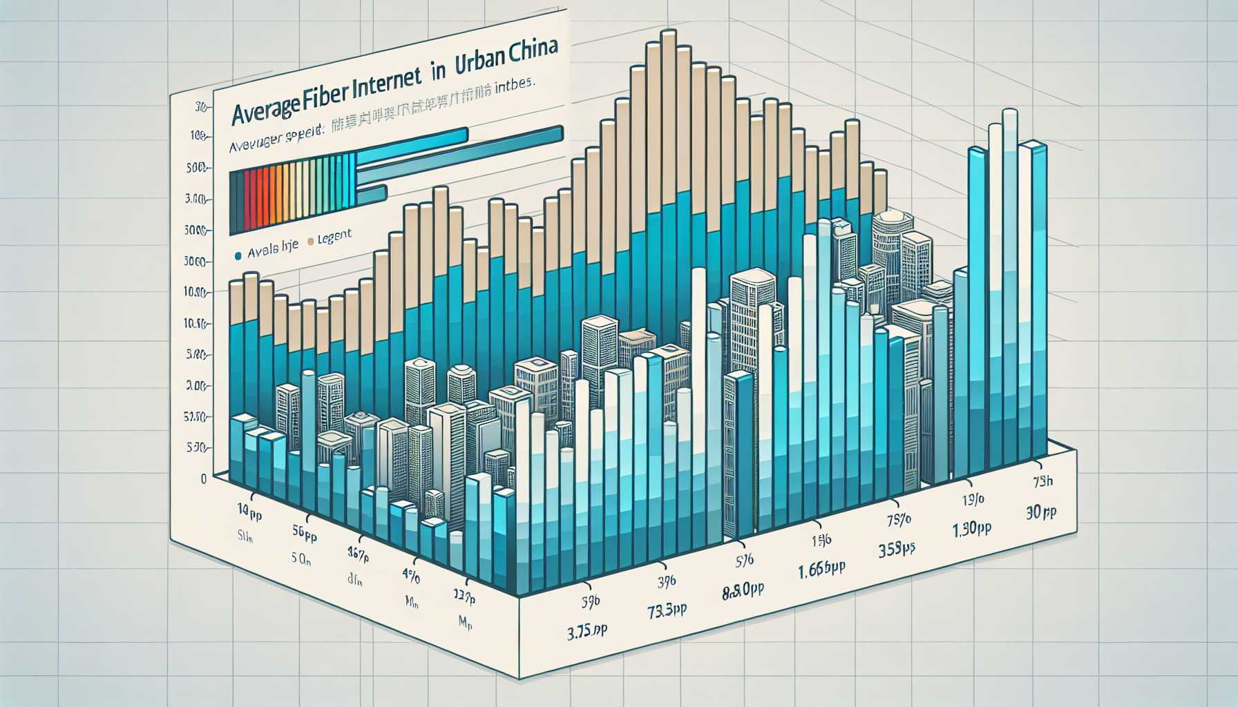 a graph showing the average speed of fiber internet in urban areas of China