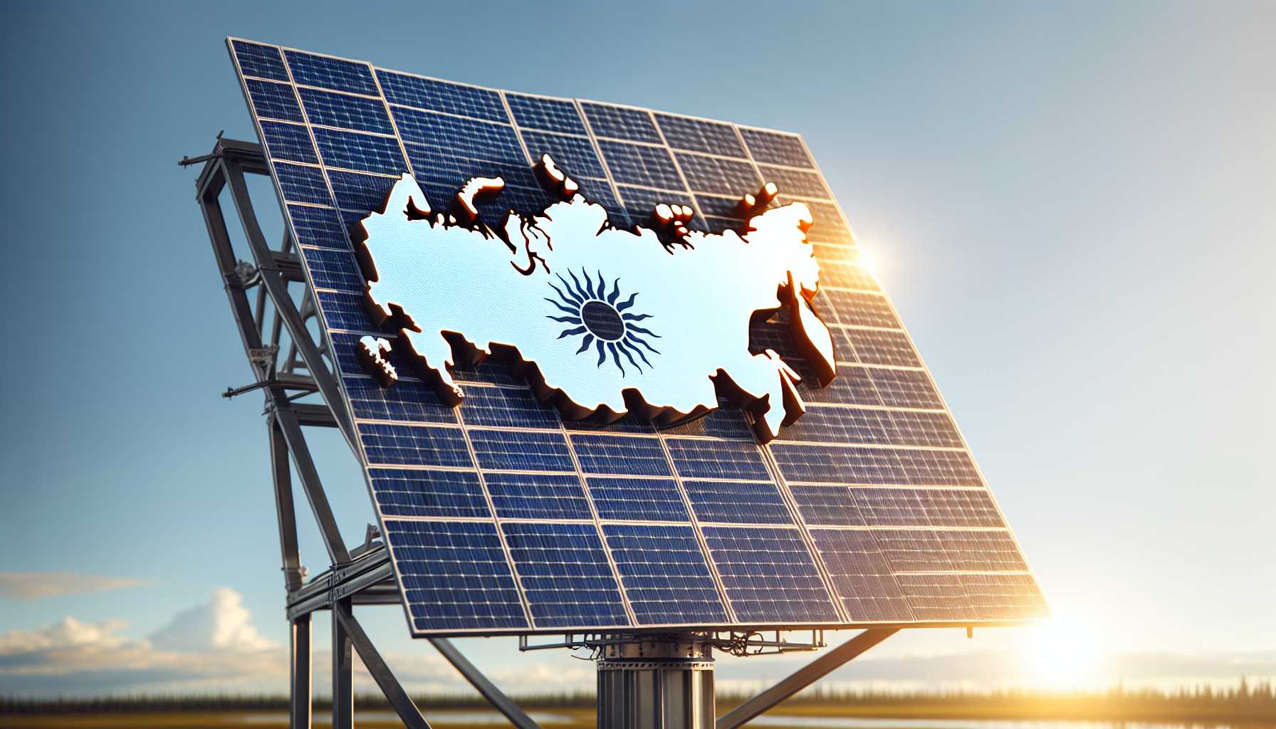 a solar panel in the shape of the Sakha Republic