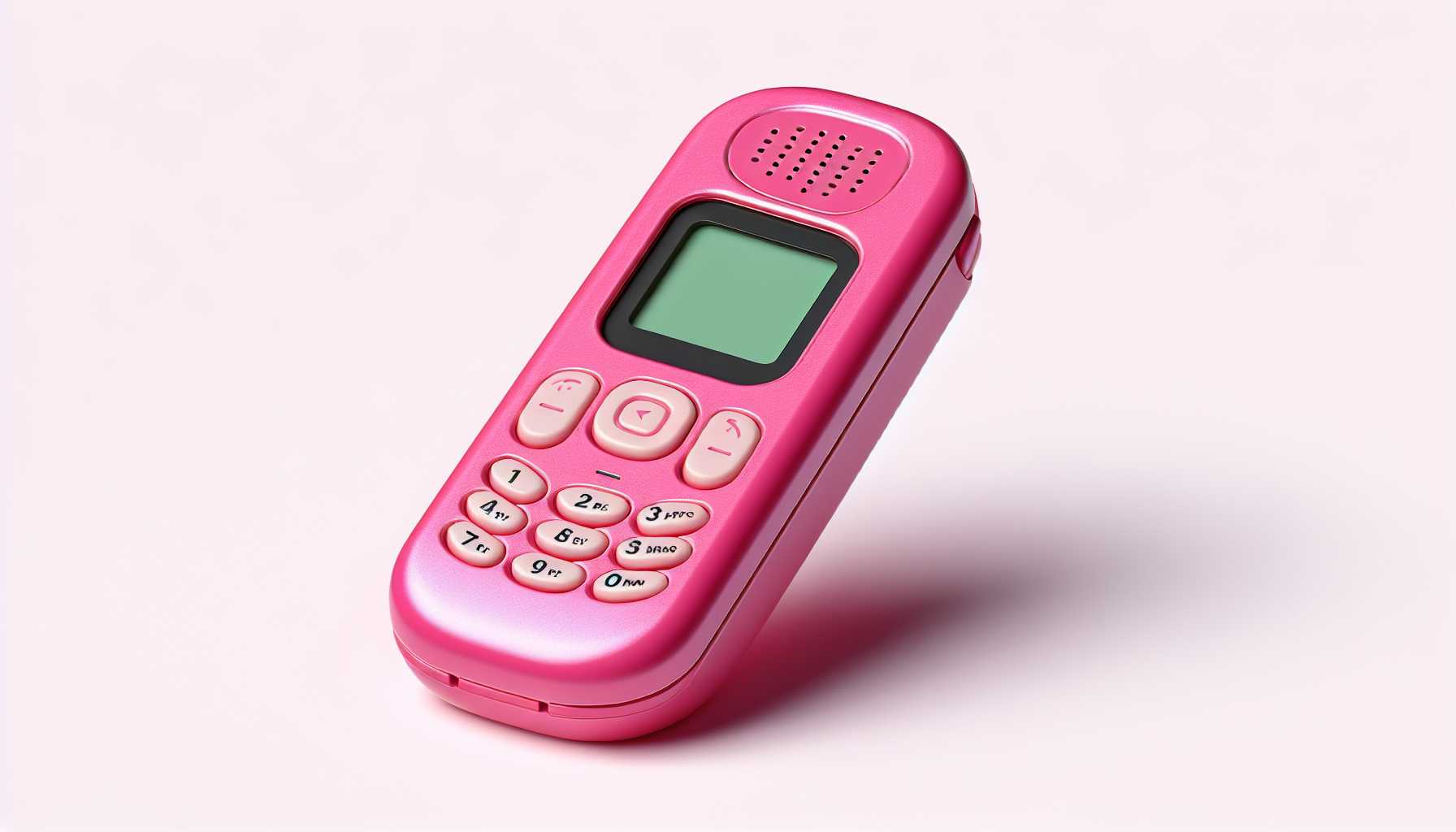 pink Barbie-branded flip phone