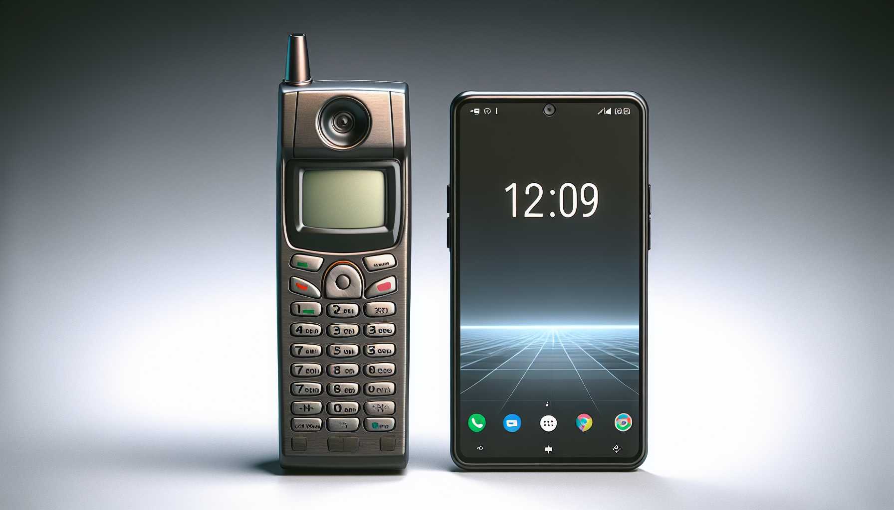 Retro feature phone and a modern HMD-branded smartphone