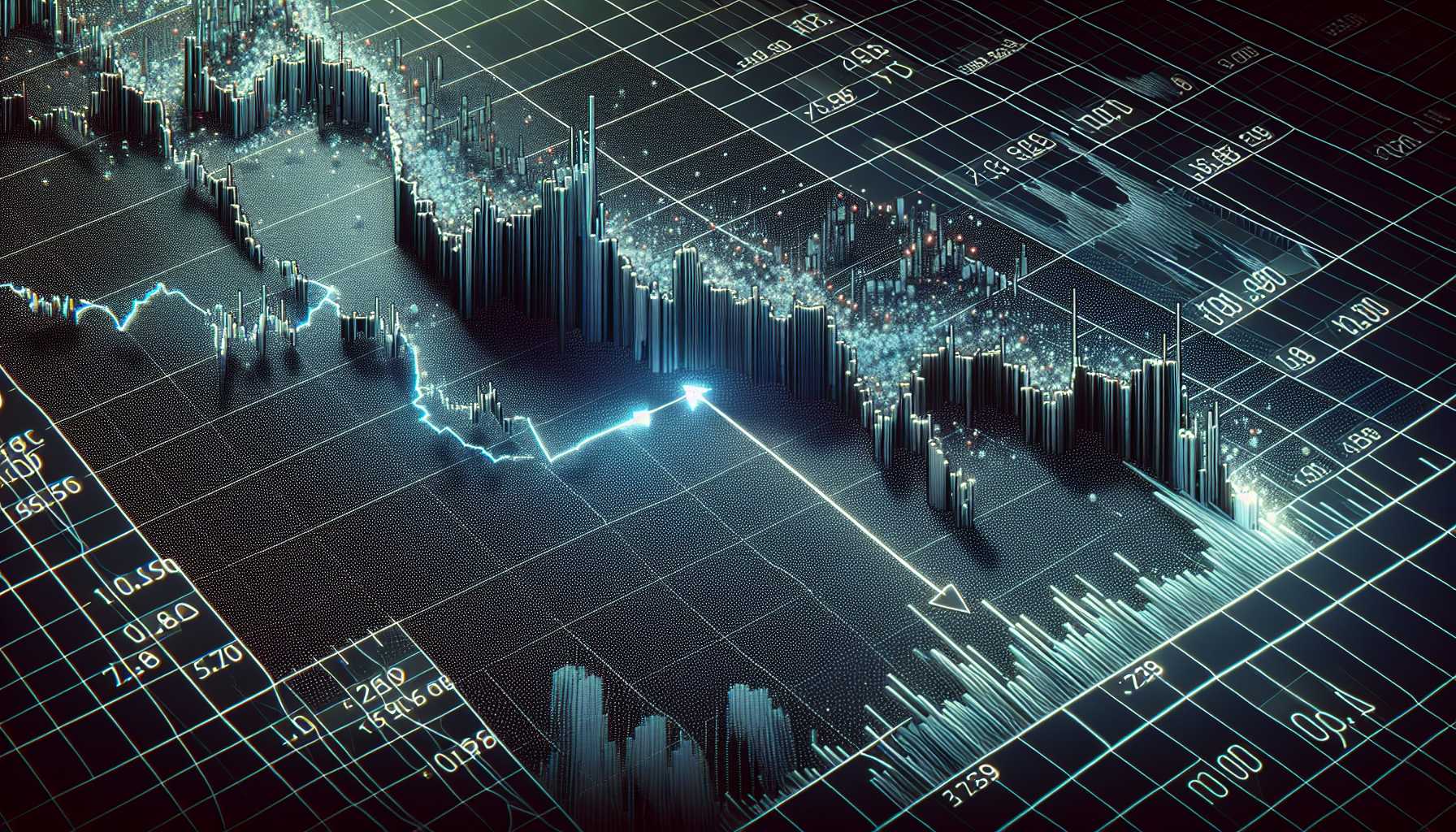 A graph showing the potential nosedive of AI stocks