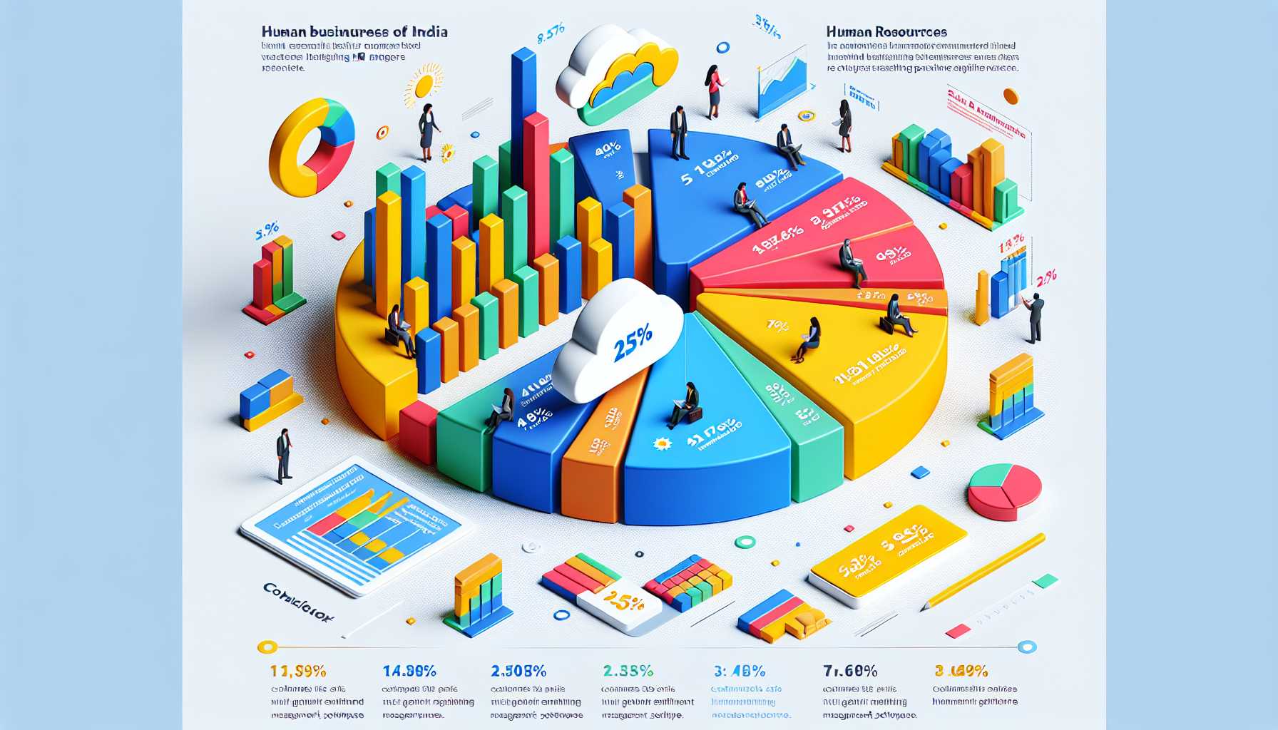 Graph showing percentage of businesses in India using cloud-based HR management software