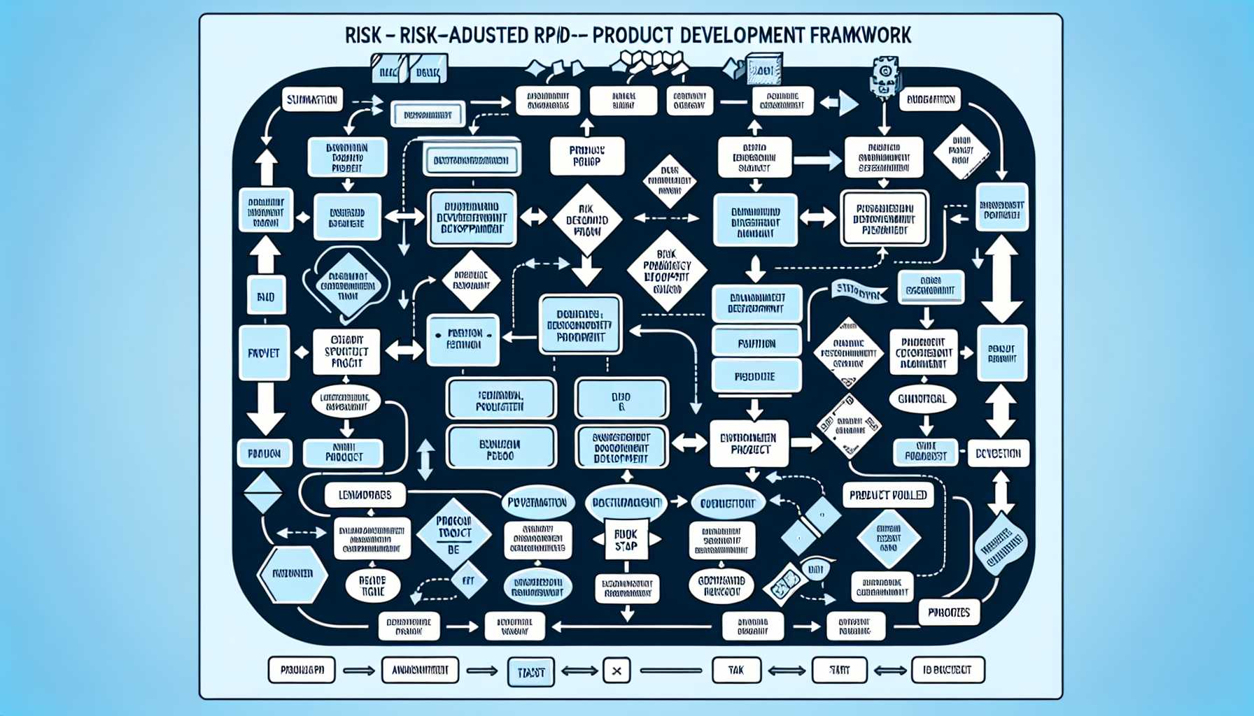 a flowchart showing the steps of the Risk-Adjusted Product Development (RAPD) framework