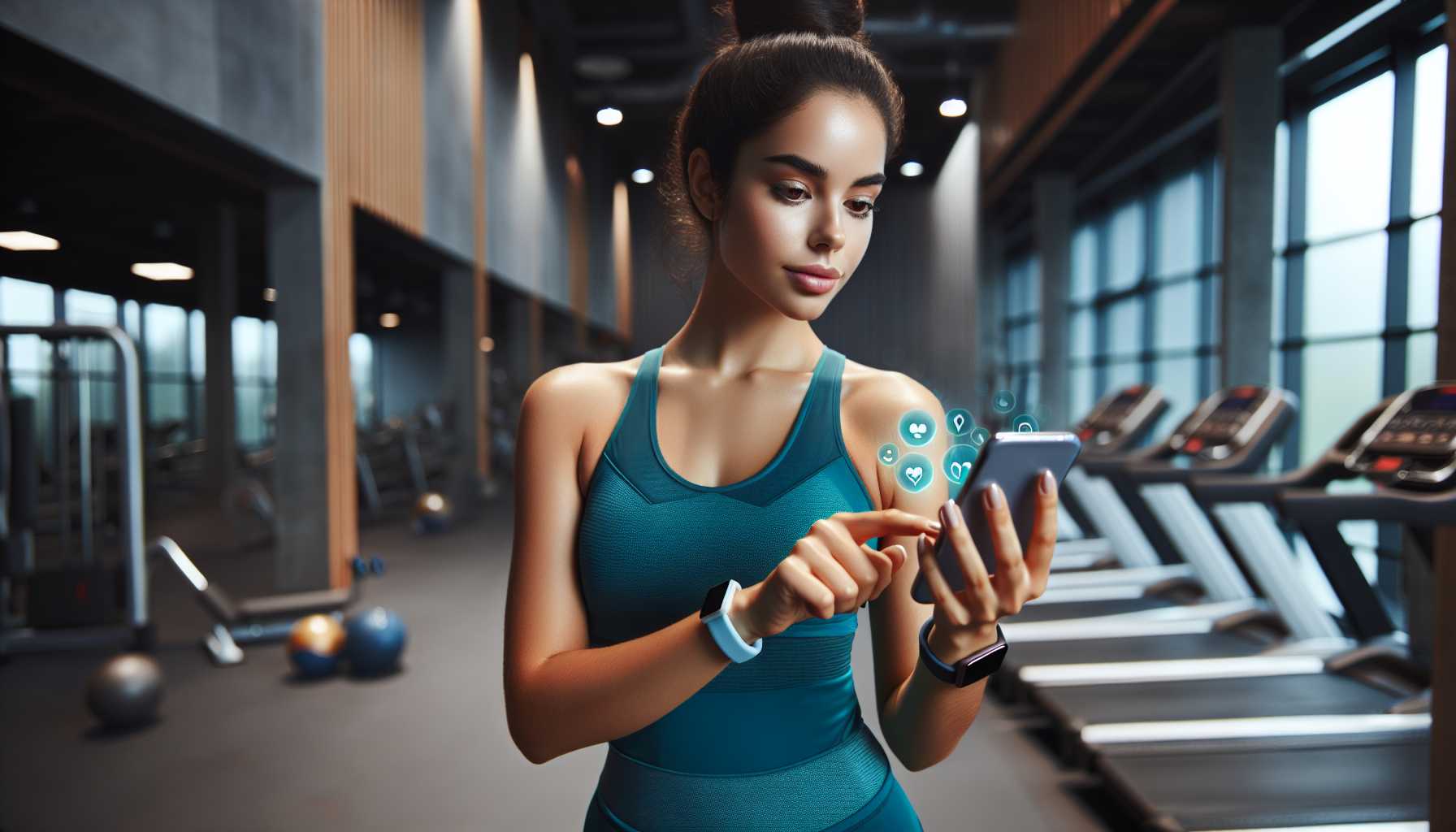 a person using a fitness app on their phone