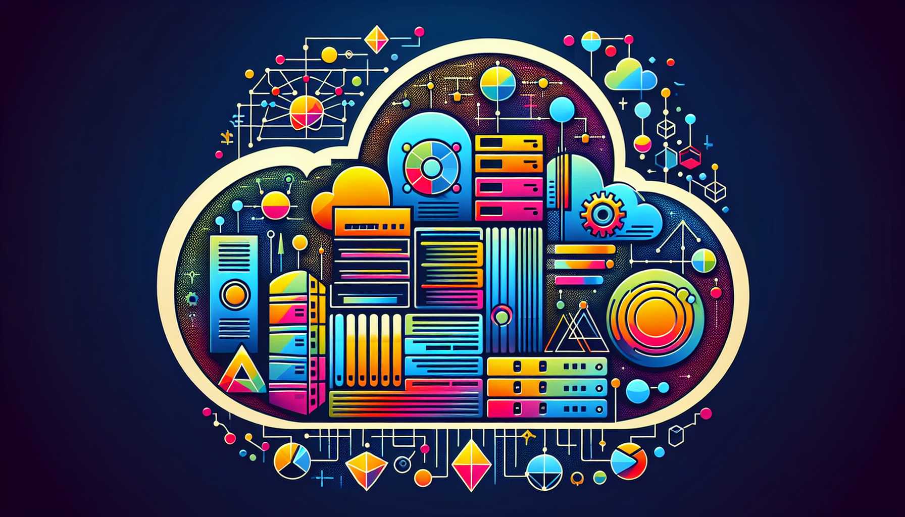 an abstract representation of a cloud computing platform