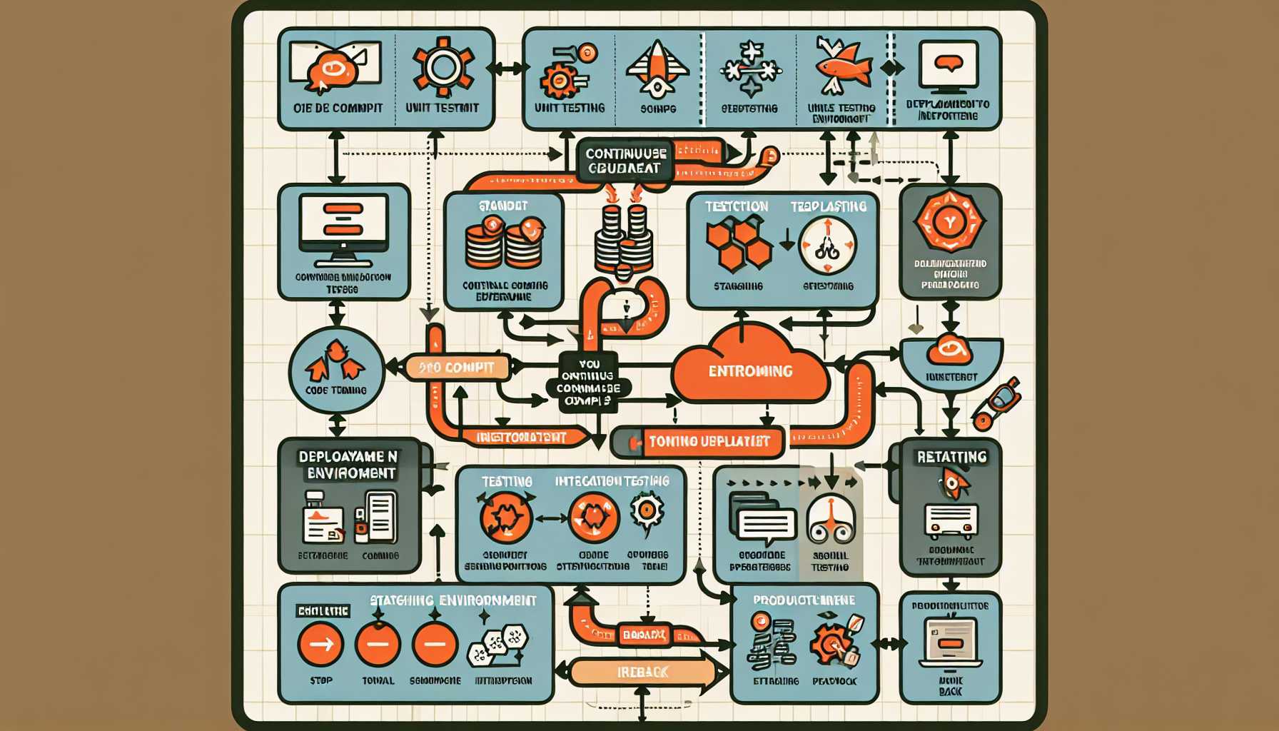 ci/cd pipeline flowchart diagram