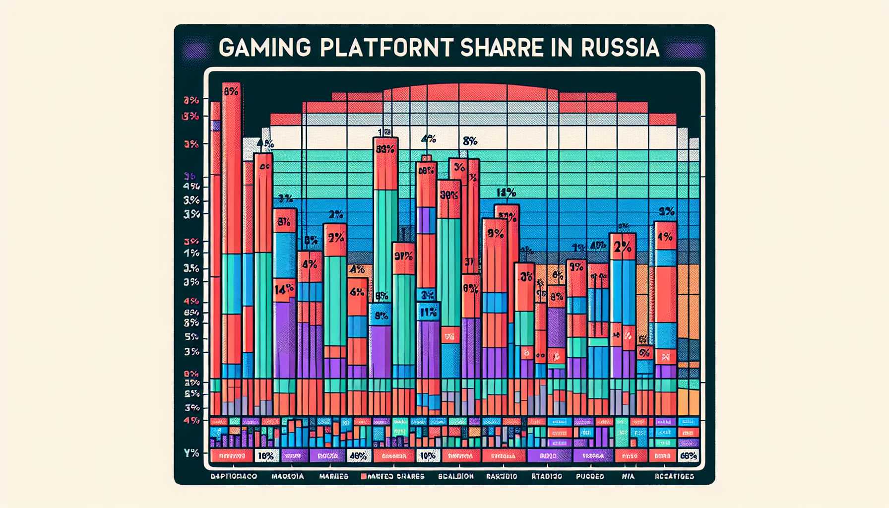 a graph showing the market share of different gaming platforms in Russia