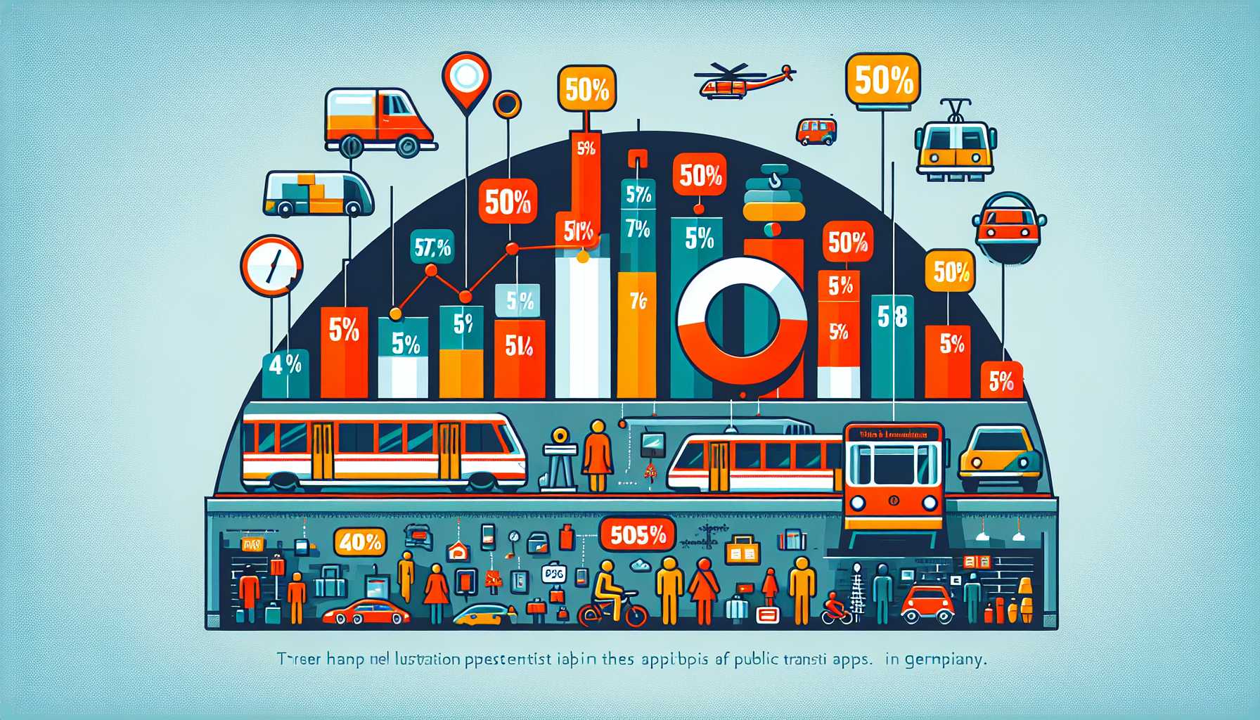 Over 50% of people in Germany use public transit apps for daily commuting