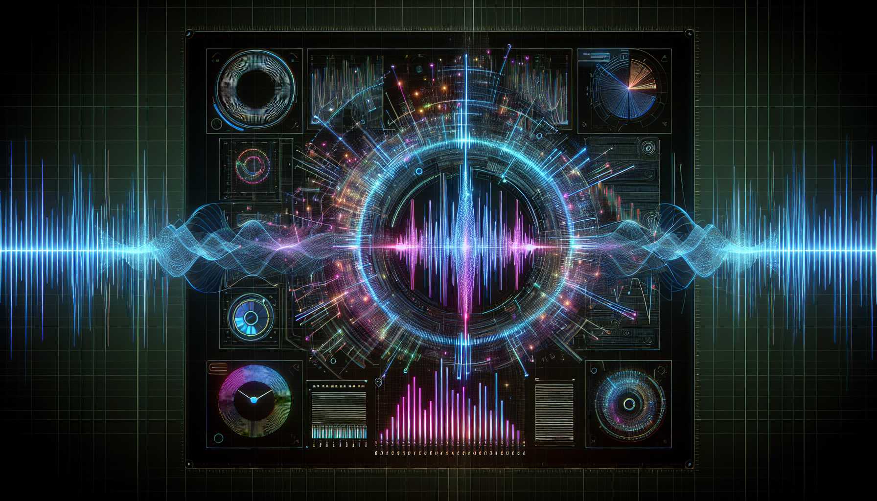 futuristic AI interface representing SoundHound's vision