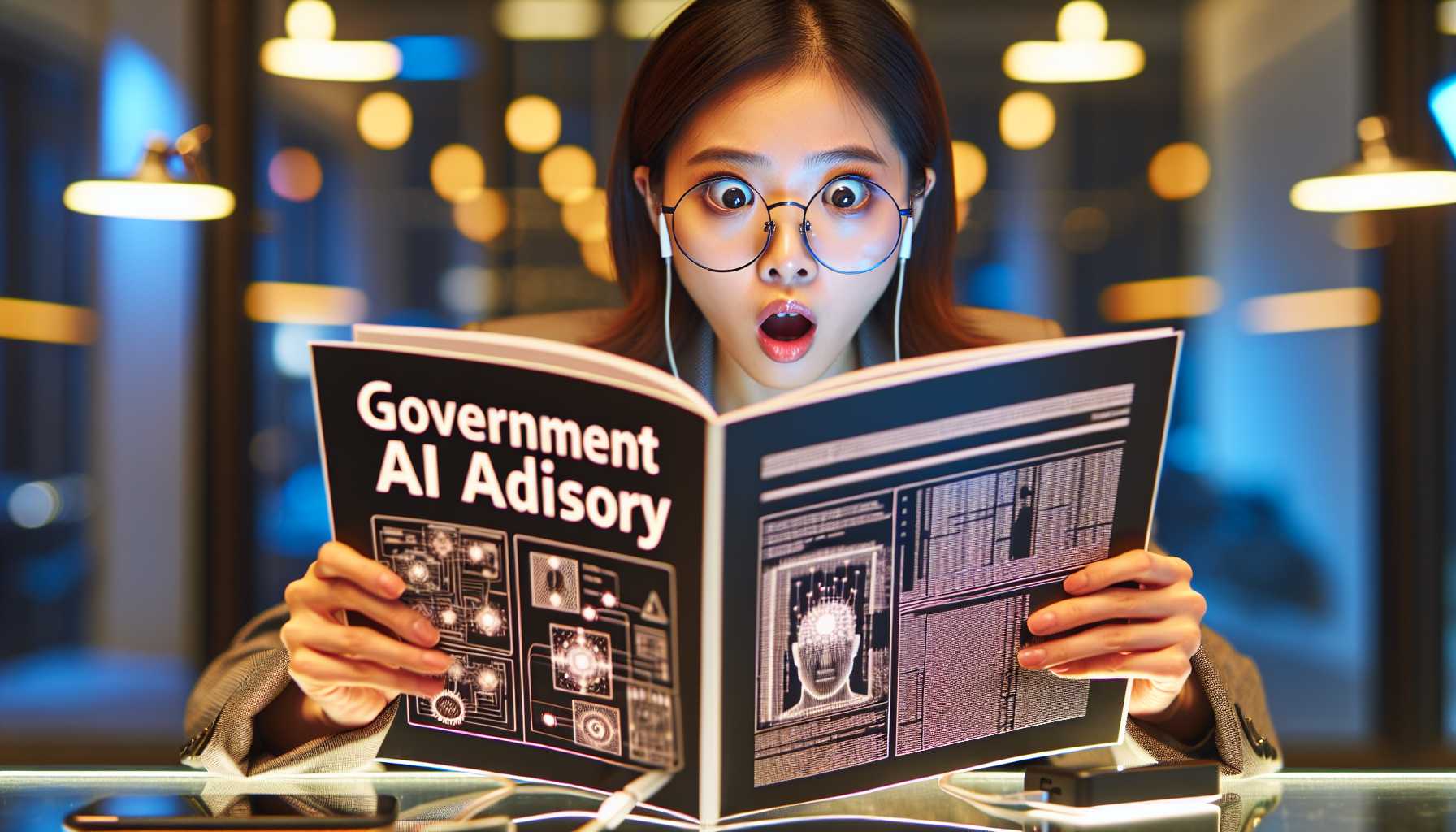 a surprised tech executive reading the government AI advisory