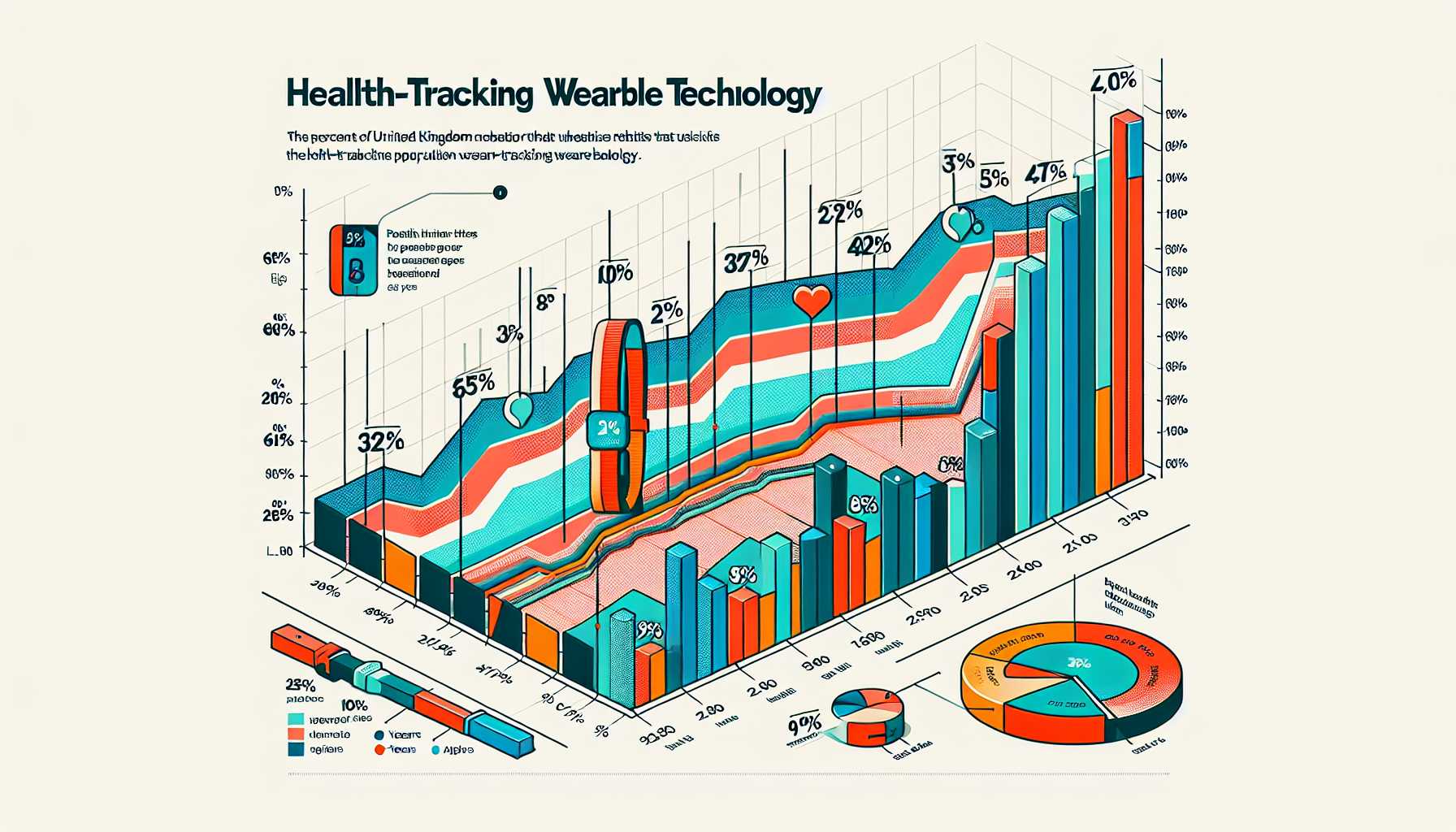 Percentage of UK population using health tracking wearables