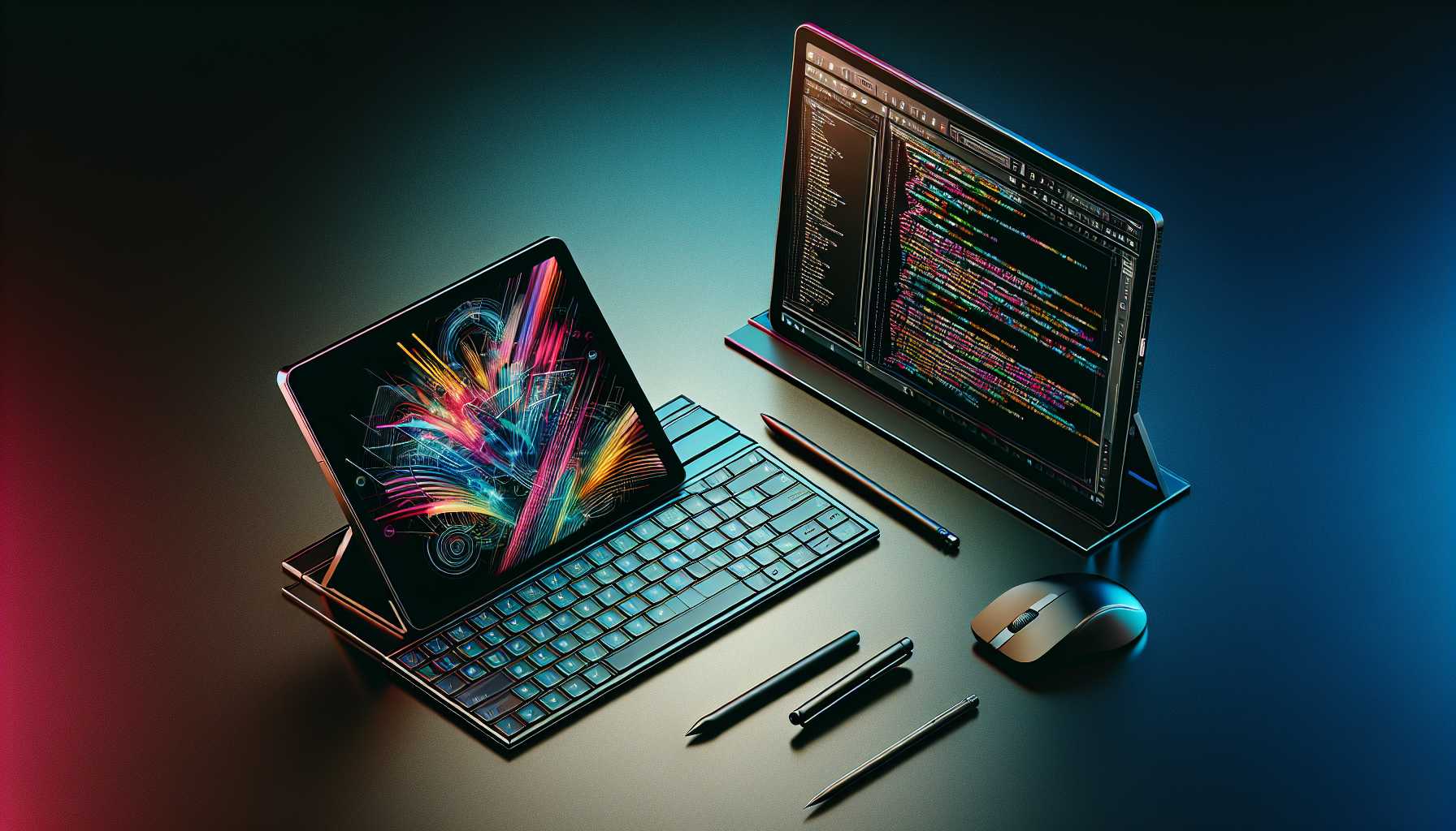 Graphic showcasing Microsoft Surface Pro 10 and Laptop 6