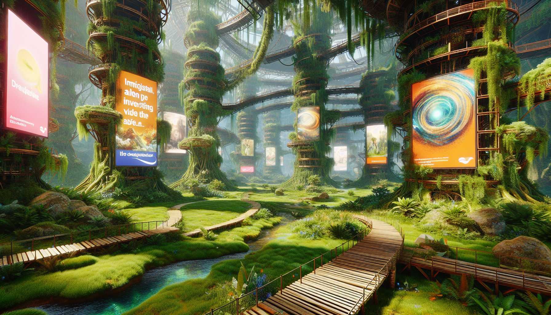 a seamless fusion of creative advertising in a lush game environment