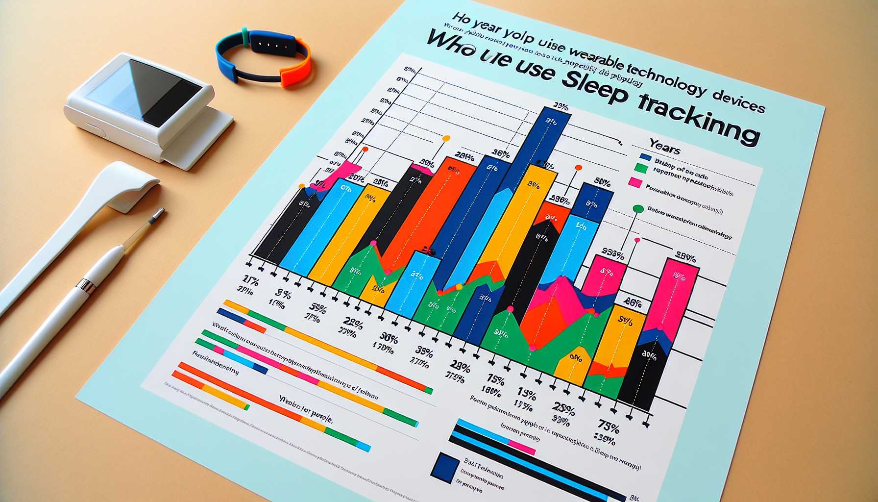 a graph showing the percentage of Japanese people who use wearables for sleep tracking