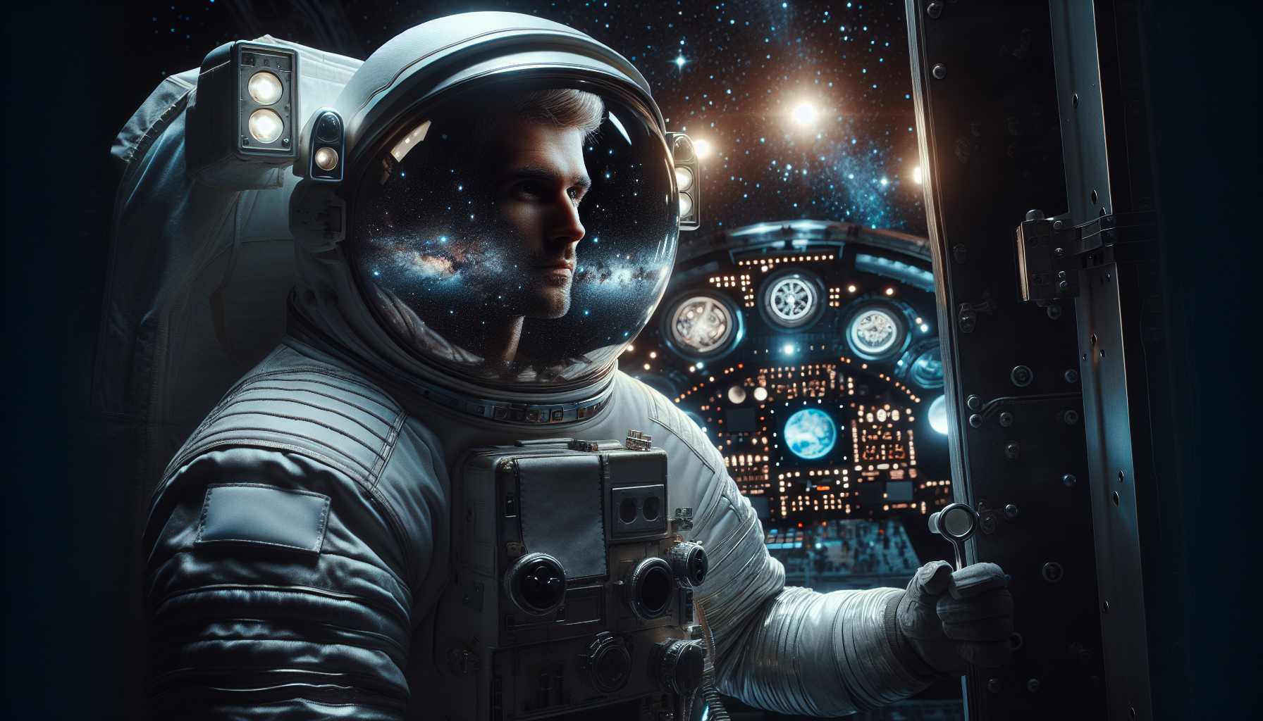 an astronaut facing the harsh realities of space