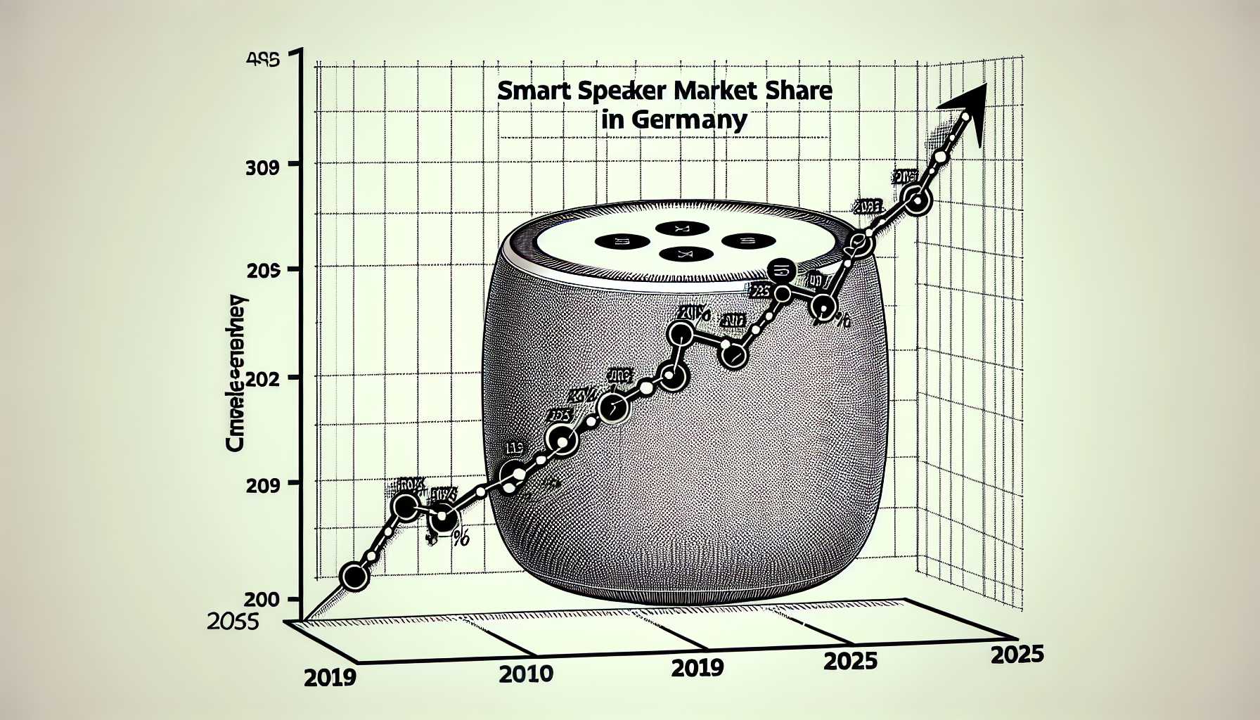 Smart speaker market share in Germany from 2019 to 2025