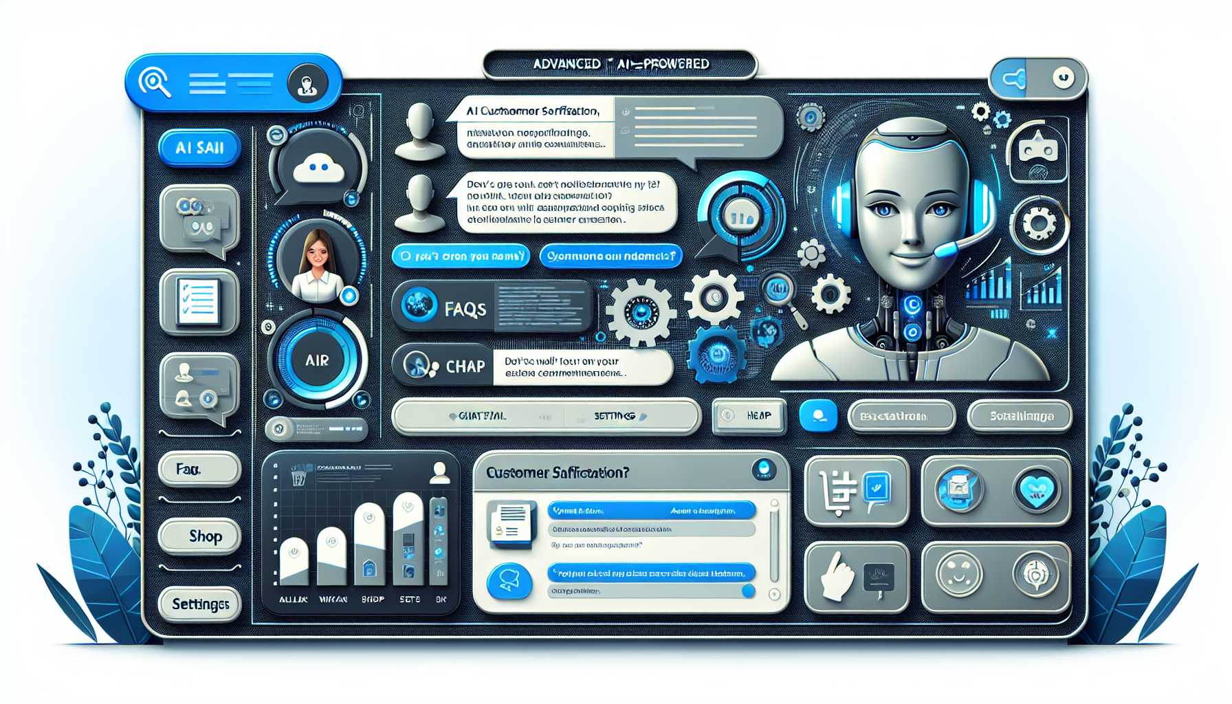 AI-powered customer service interface design