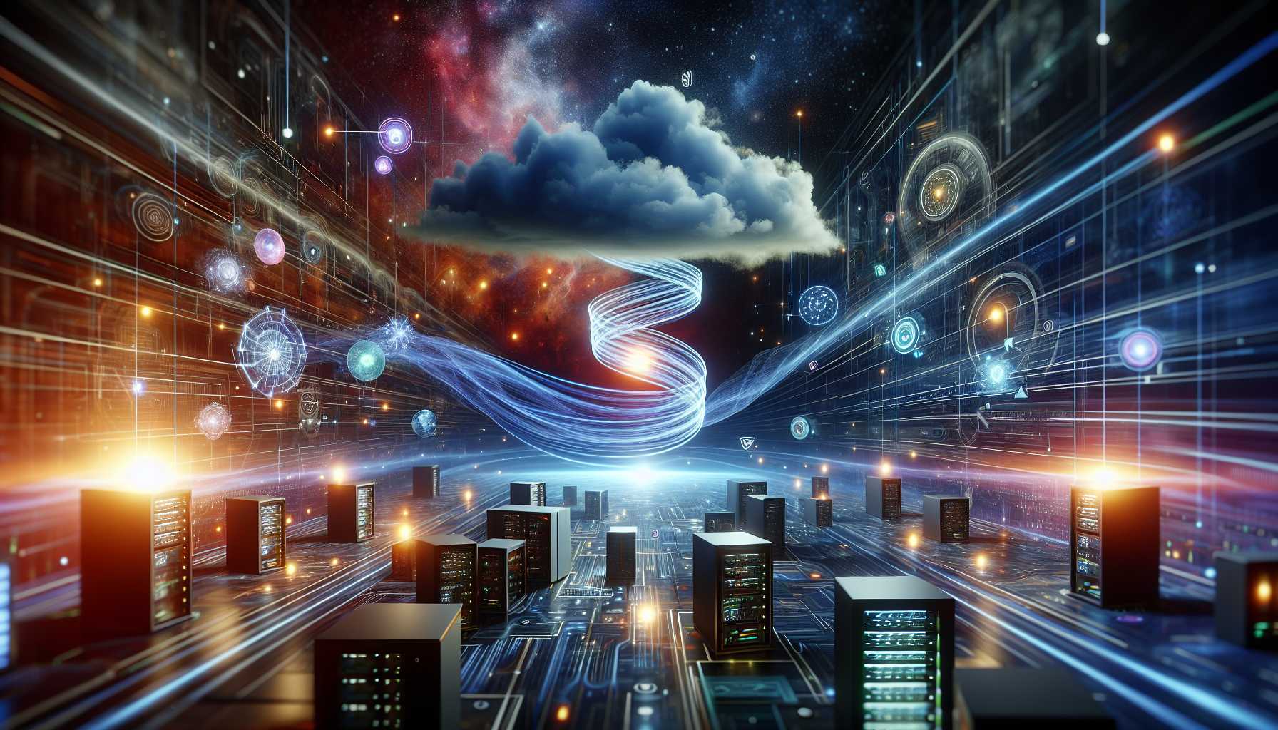 a futuristic image of cloud-native data streaming represented by WarpStream