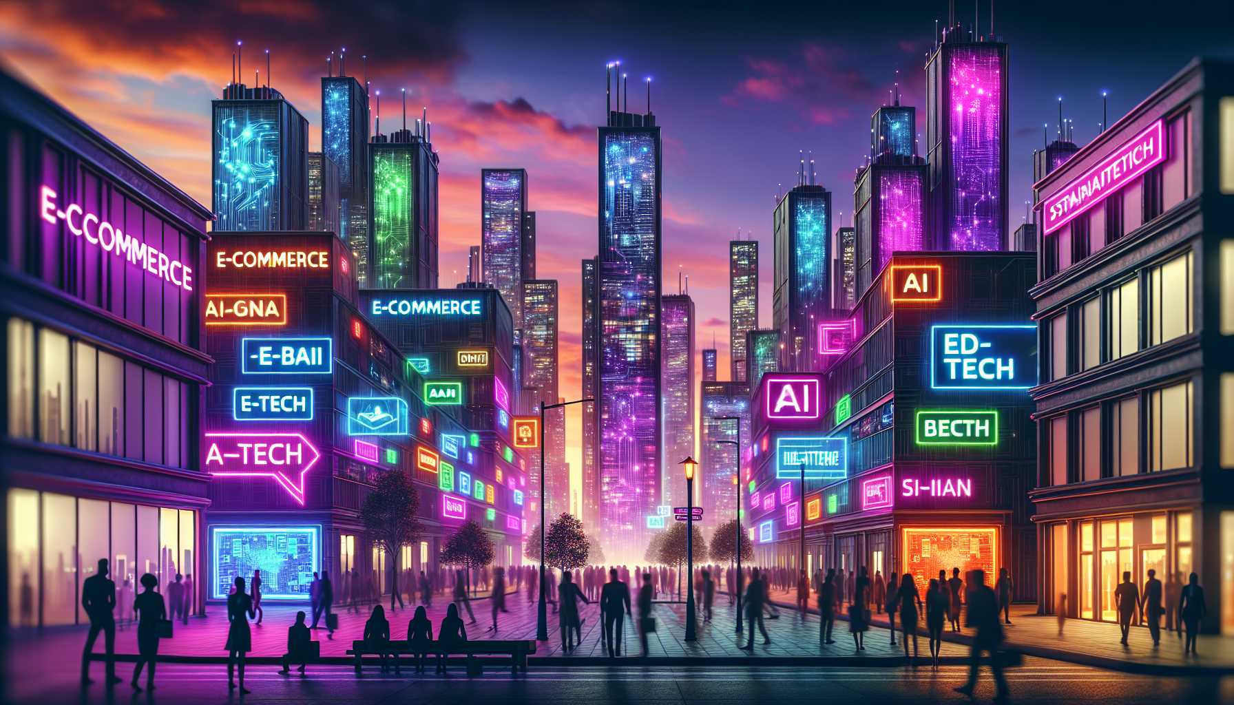 colorful cityscape showcasing startups evolving in a dynamic market