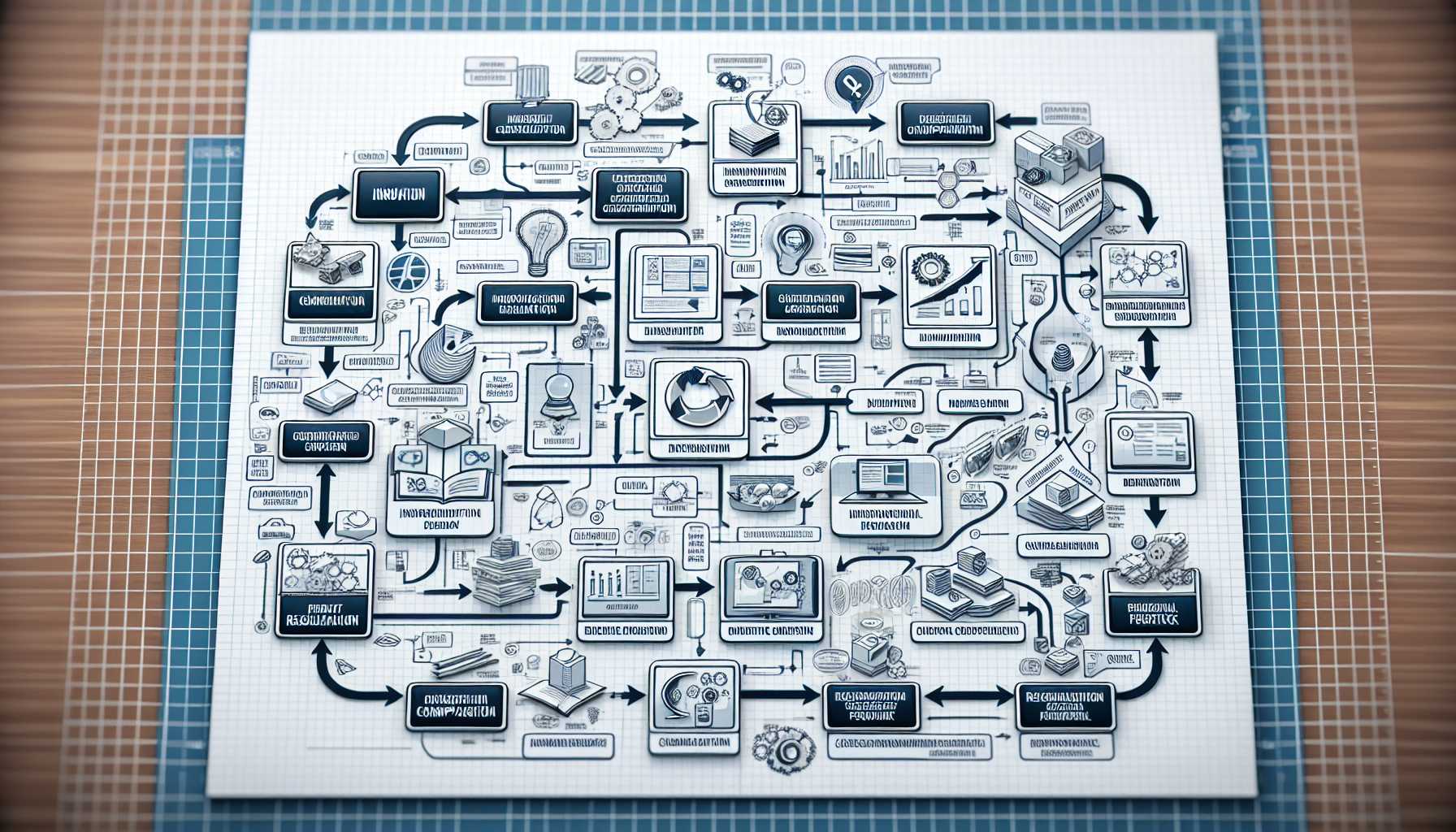 Flowchart of innovation and regulatory compliance integration in product development