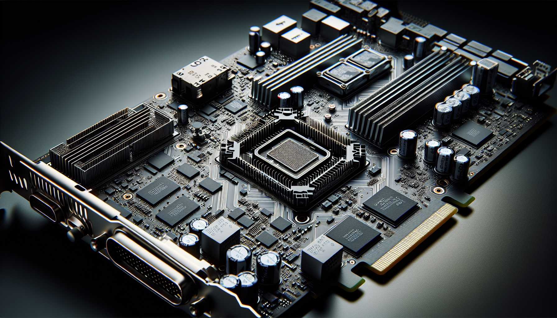 close-up of a high-performance NVIDIA graphics card