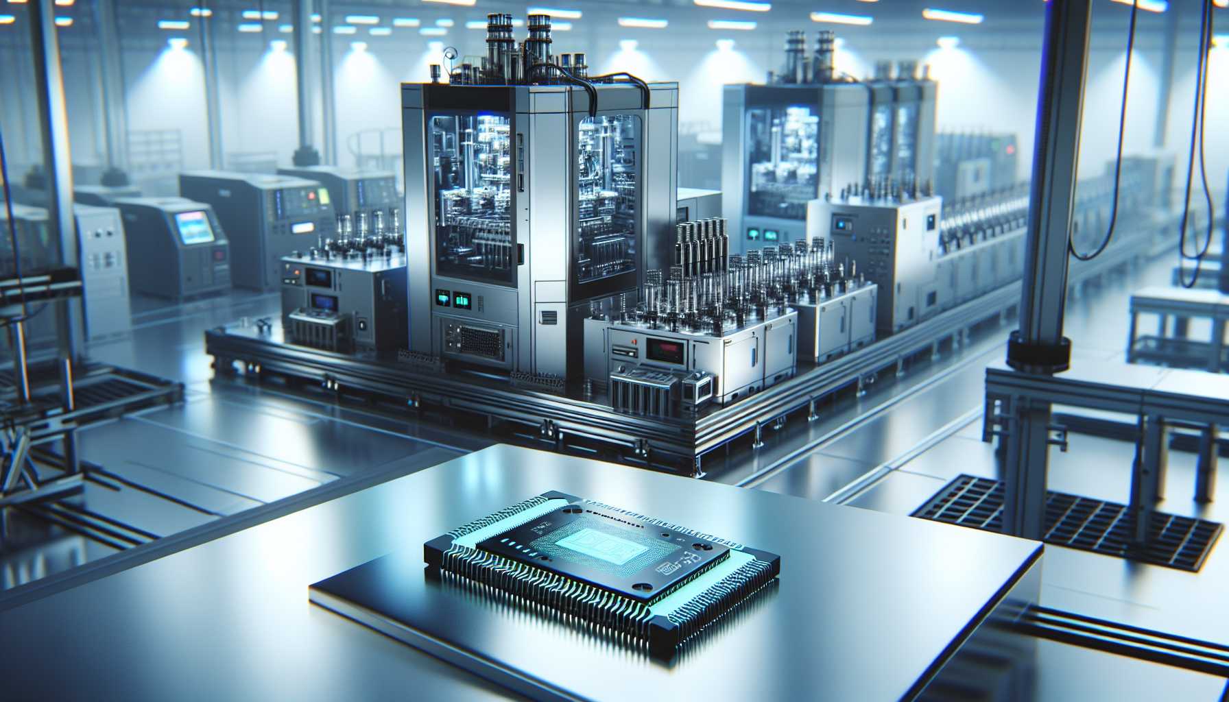 Advanced Micro Devices chips and Axcelis Technologies equipment in high-tech manufacturing