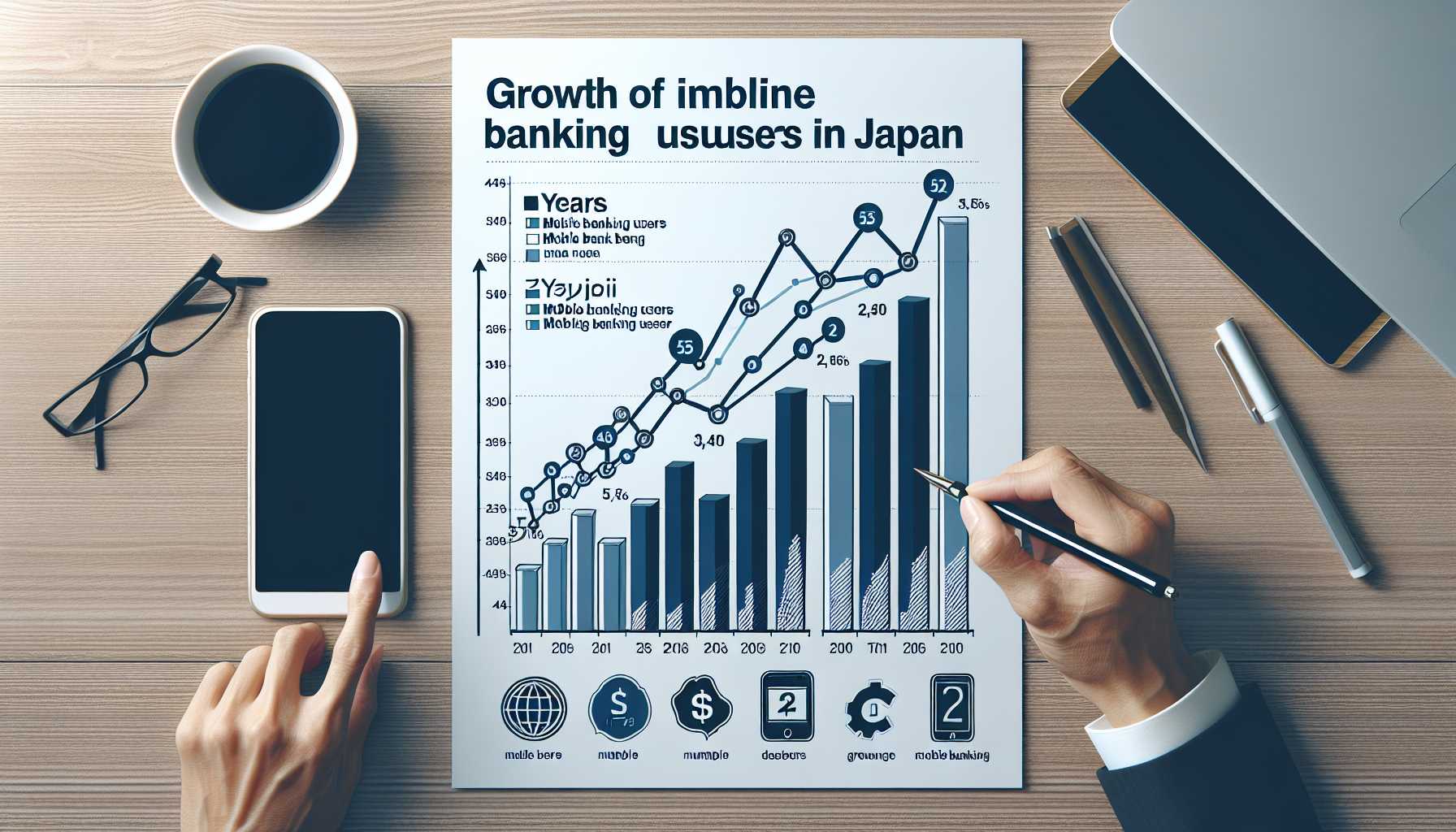 Growth of mobile banking users in Japan