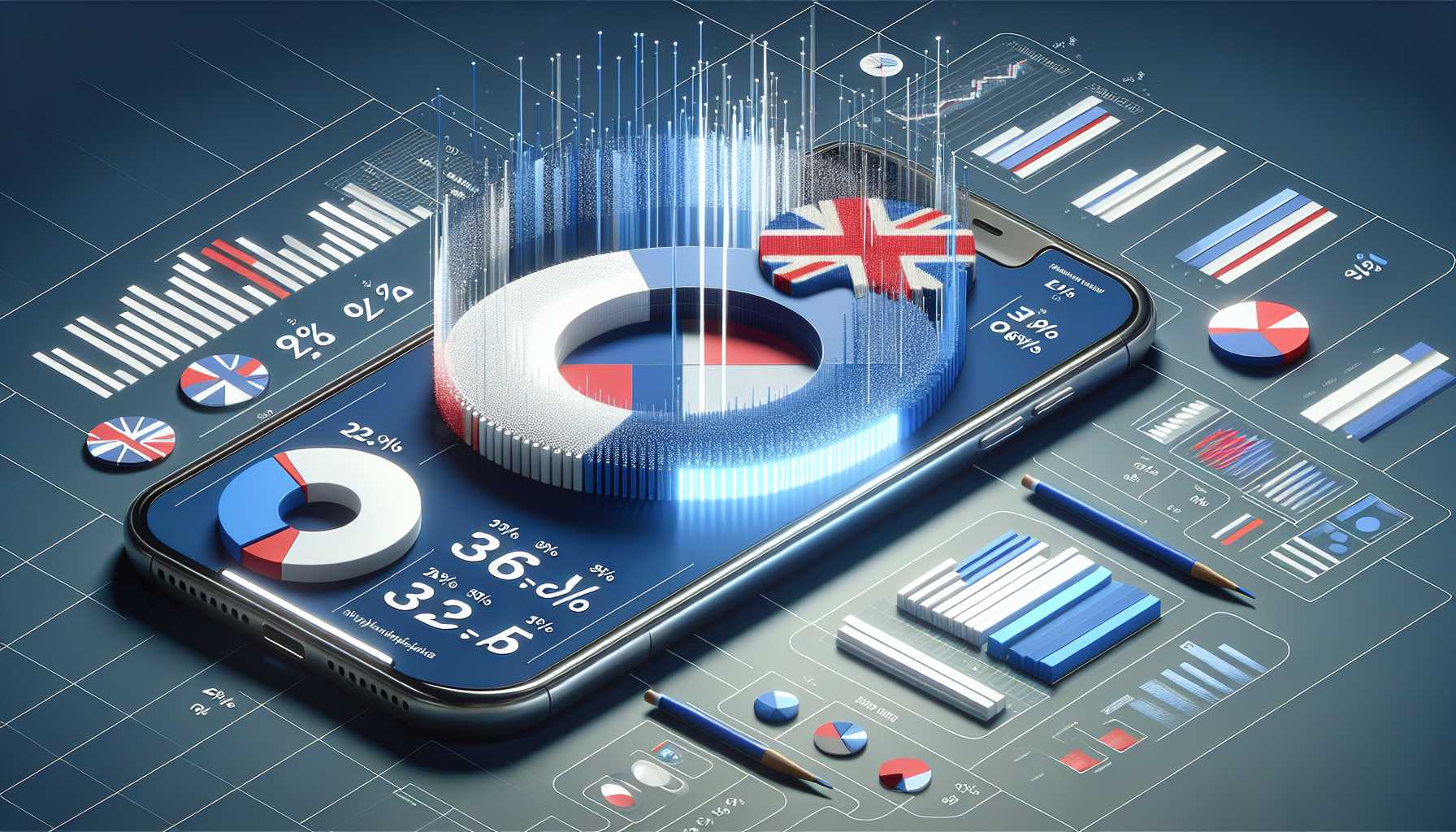 Percentage of UK smartphone users who use their device for work-related tasks