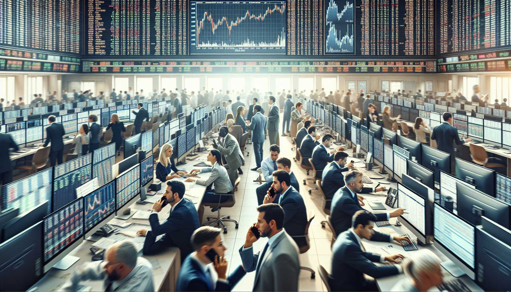 stock market trading floor