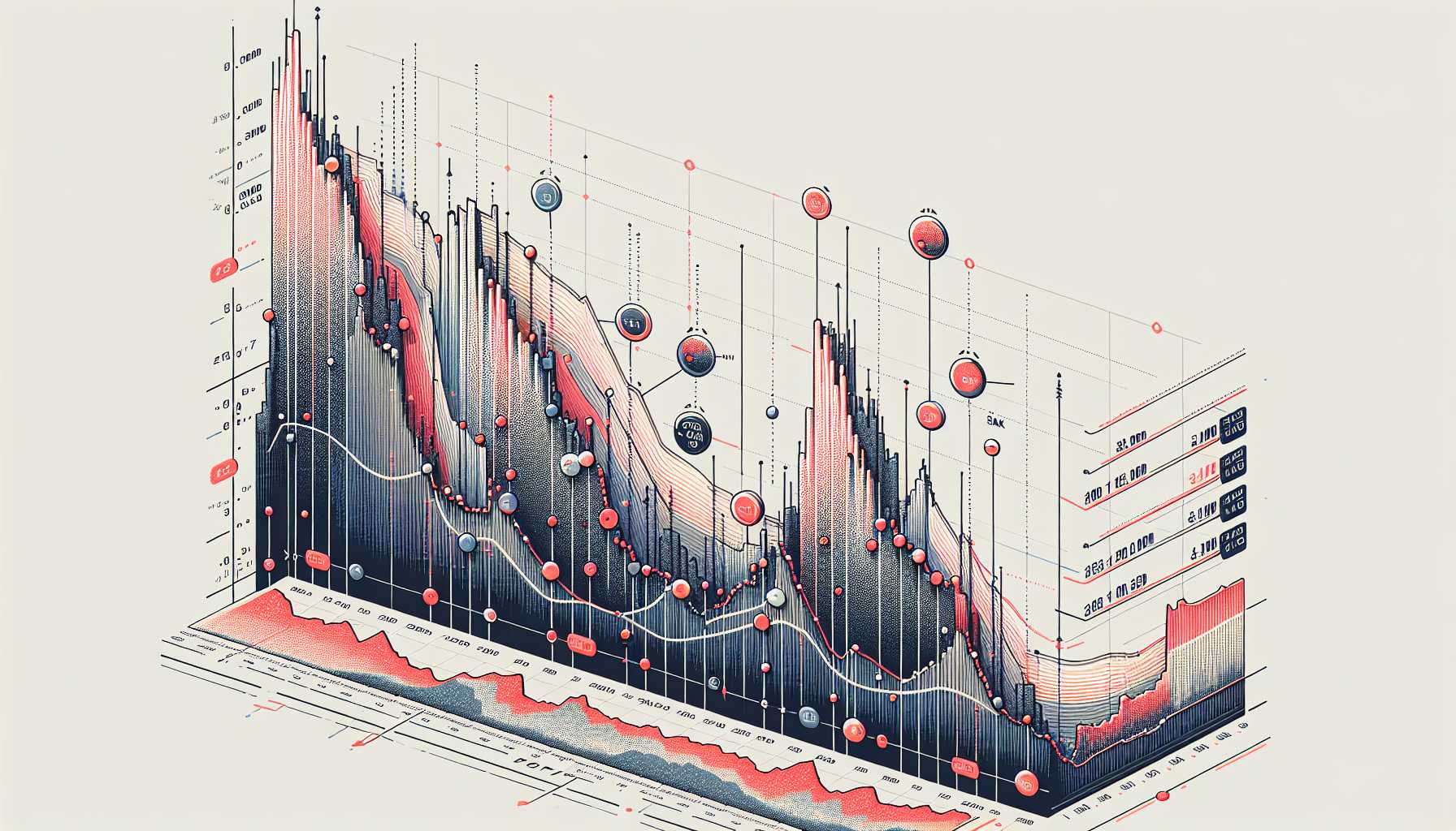 graph representing stock market dip