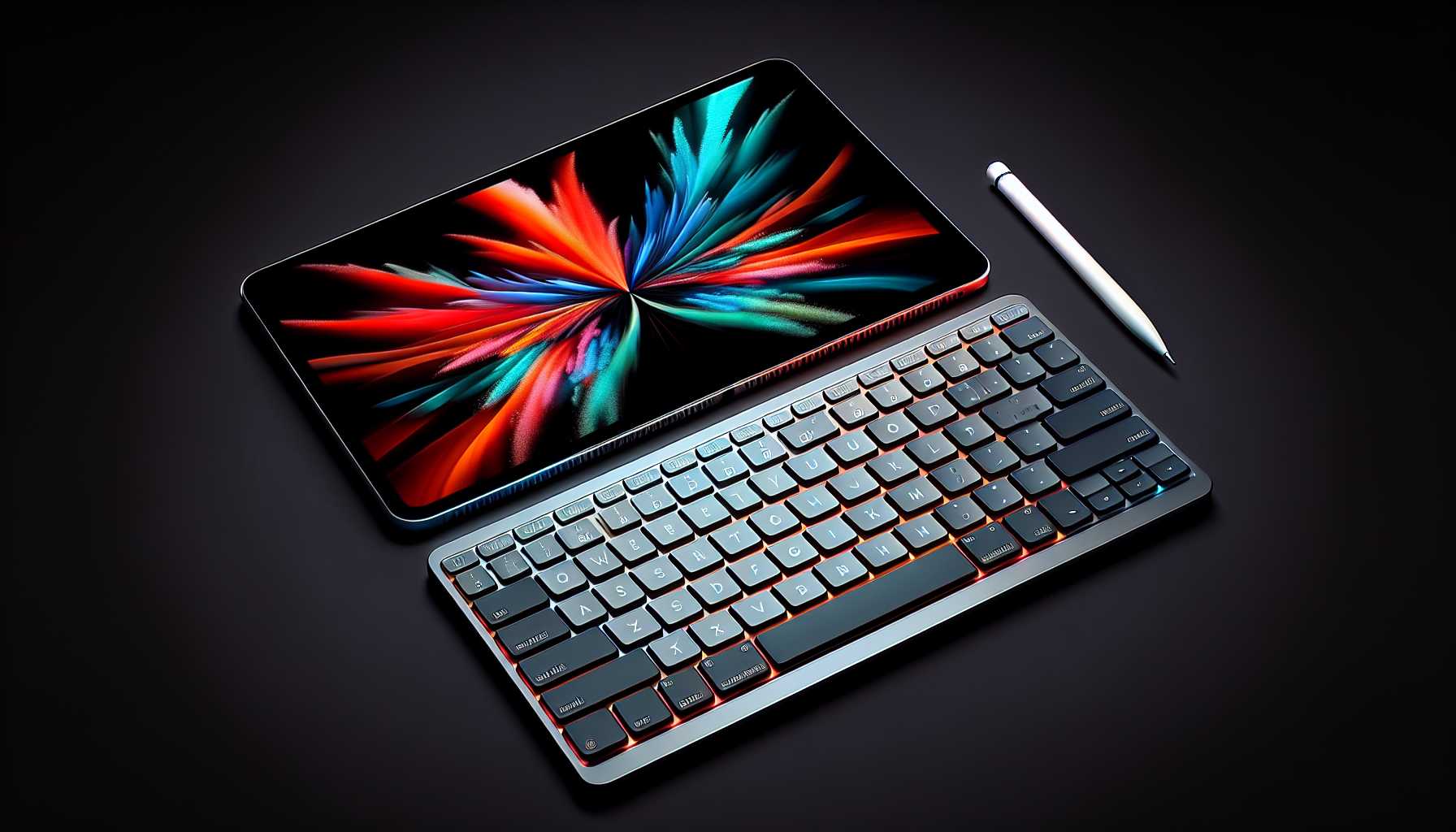 New iPad Pro with OLED display and a designer keyboard