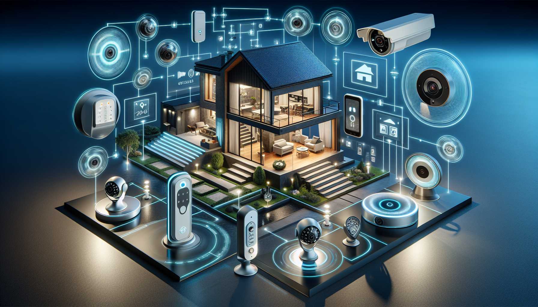 Smart home with security devices