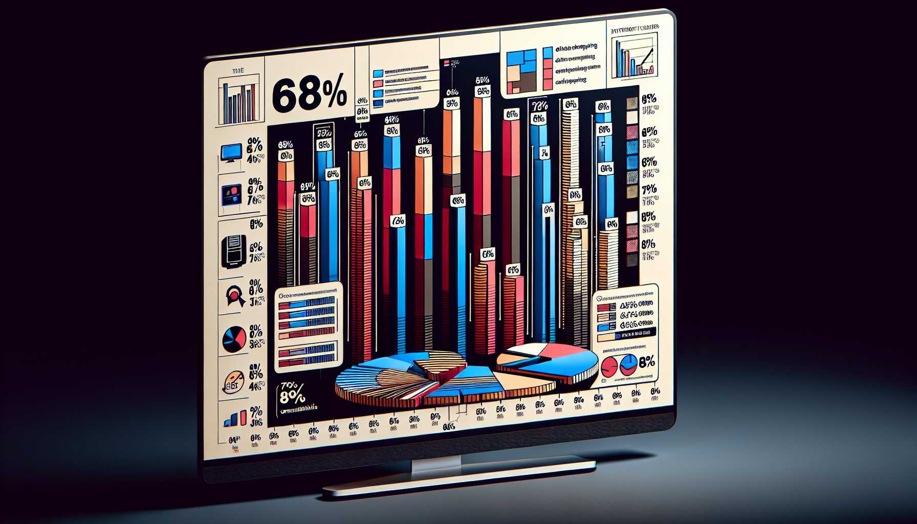 Bar graph showing 68% of Indian internet users prefer to shop for electronics online