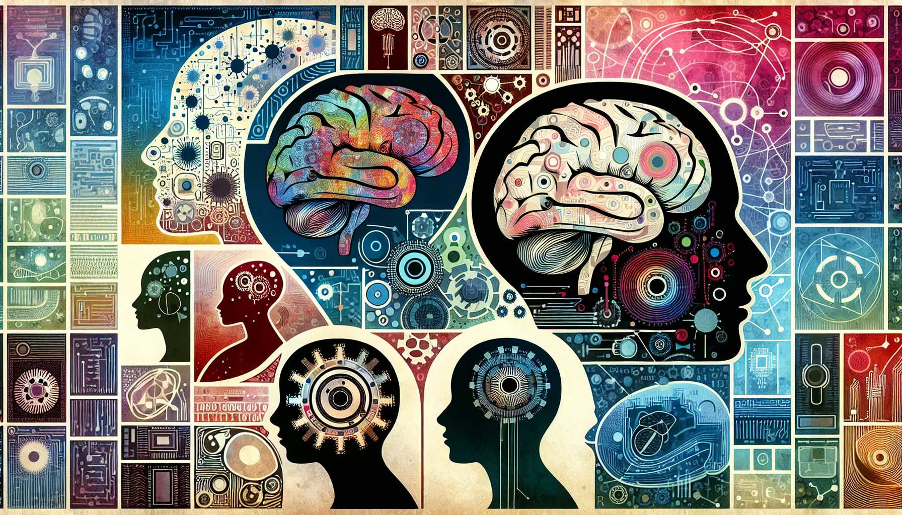 a collage of neurodiverse minds and tech solutions