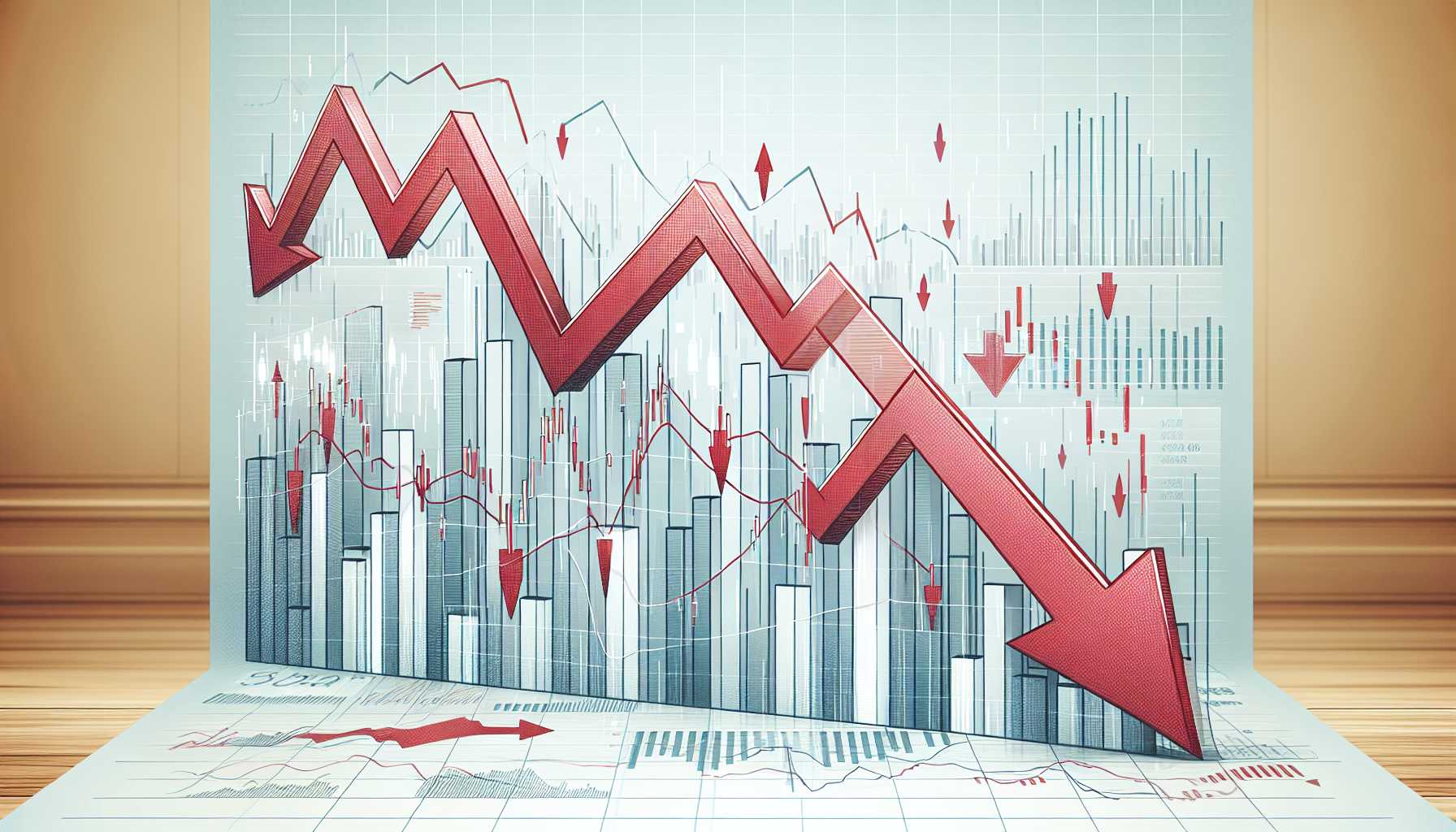 an illustrative dip in stock market graph